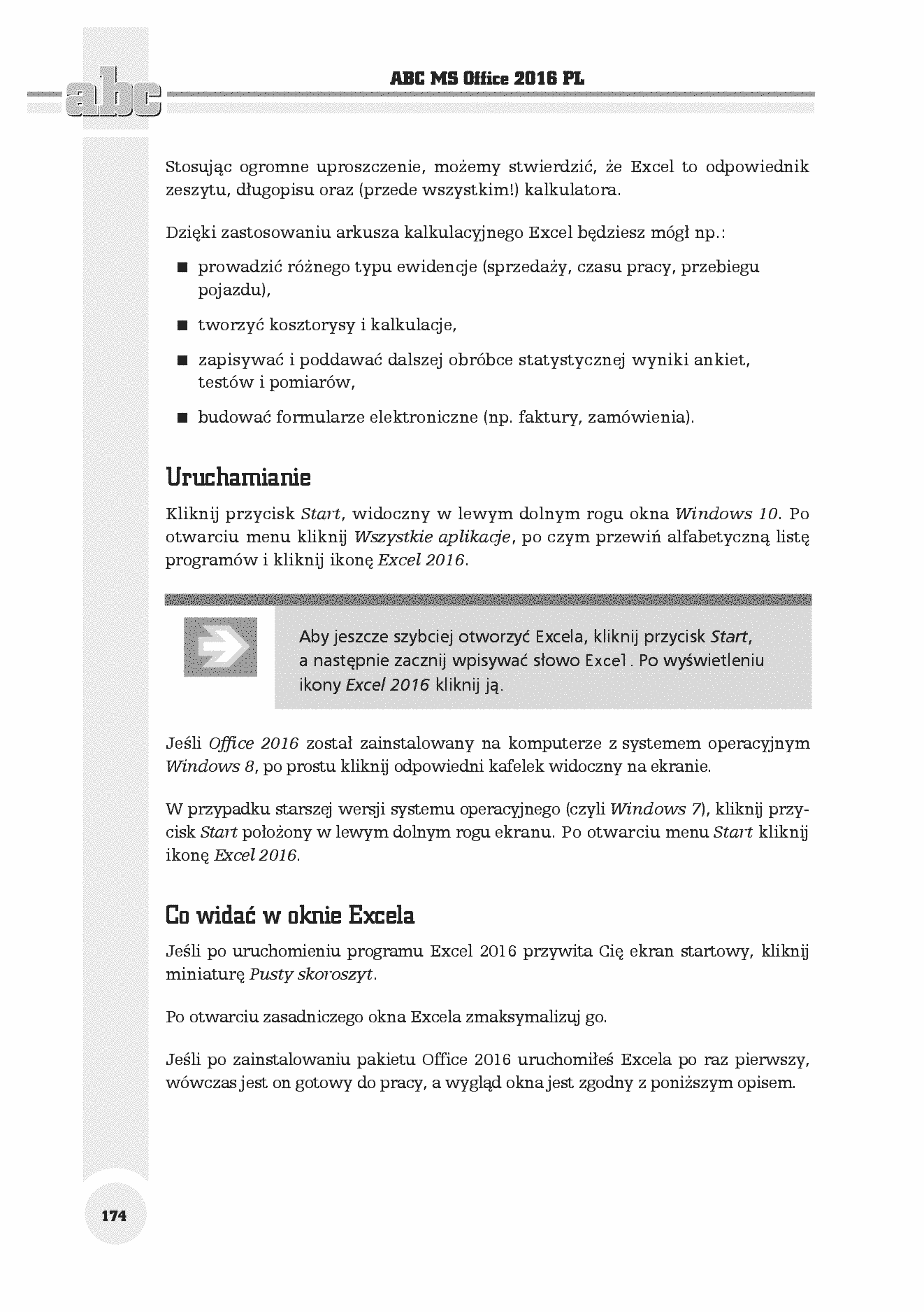Fragment „ABC MS Office 2016 PL” — strona 12 z 30