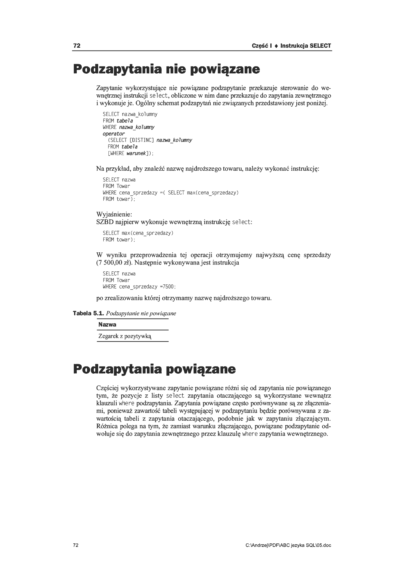 Fragment „ABC języka SQL” — strona 8 z 17