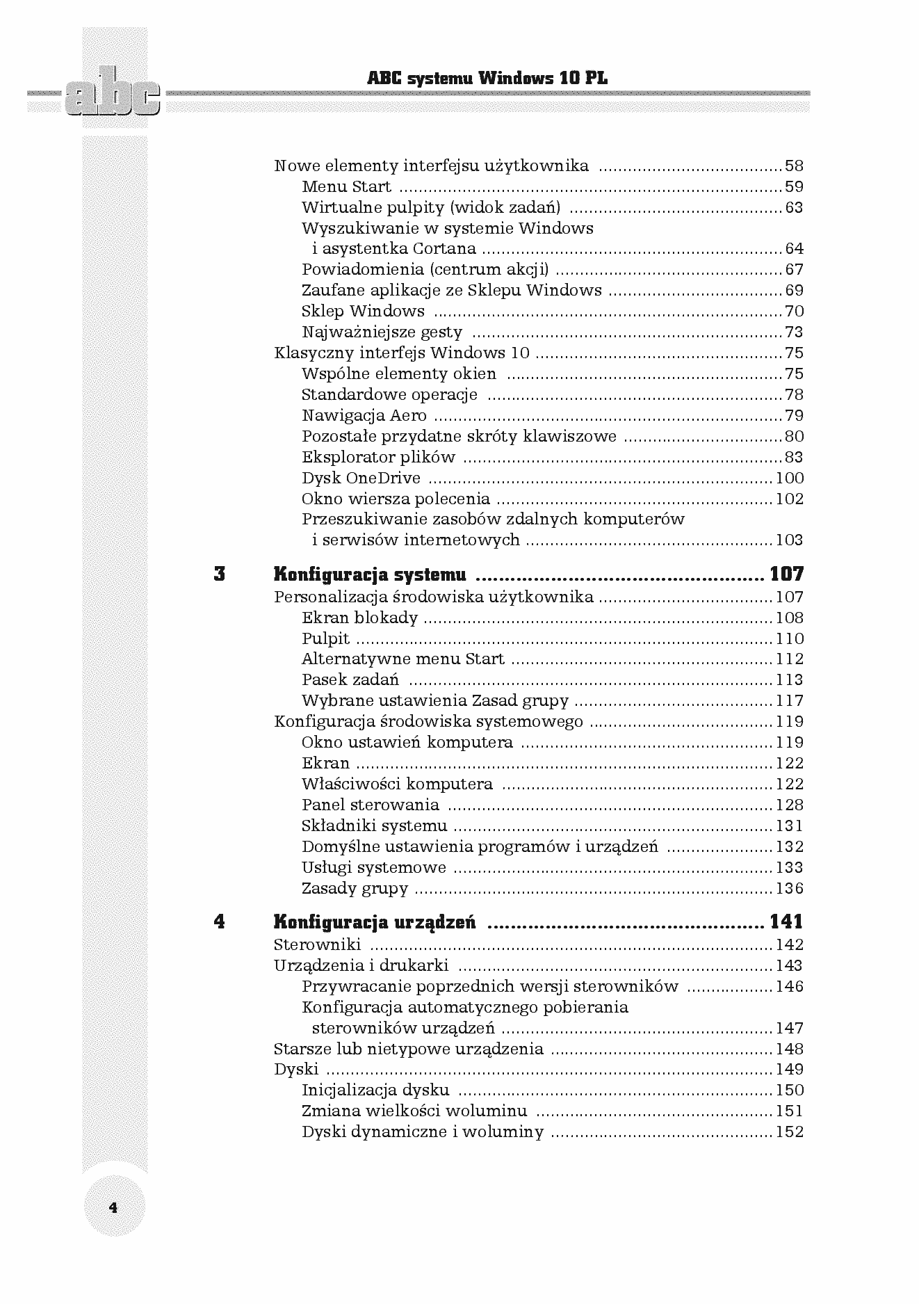 Fragment „ABC systemu Windows 10 PL” — strona 4 z 30