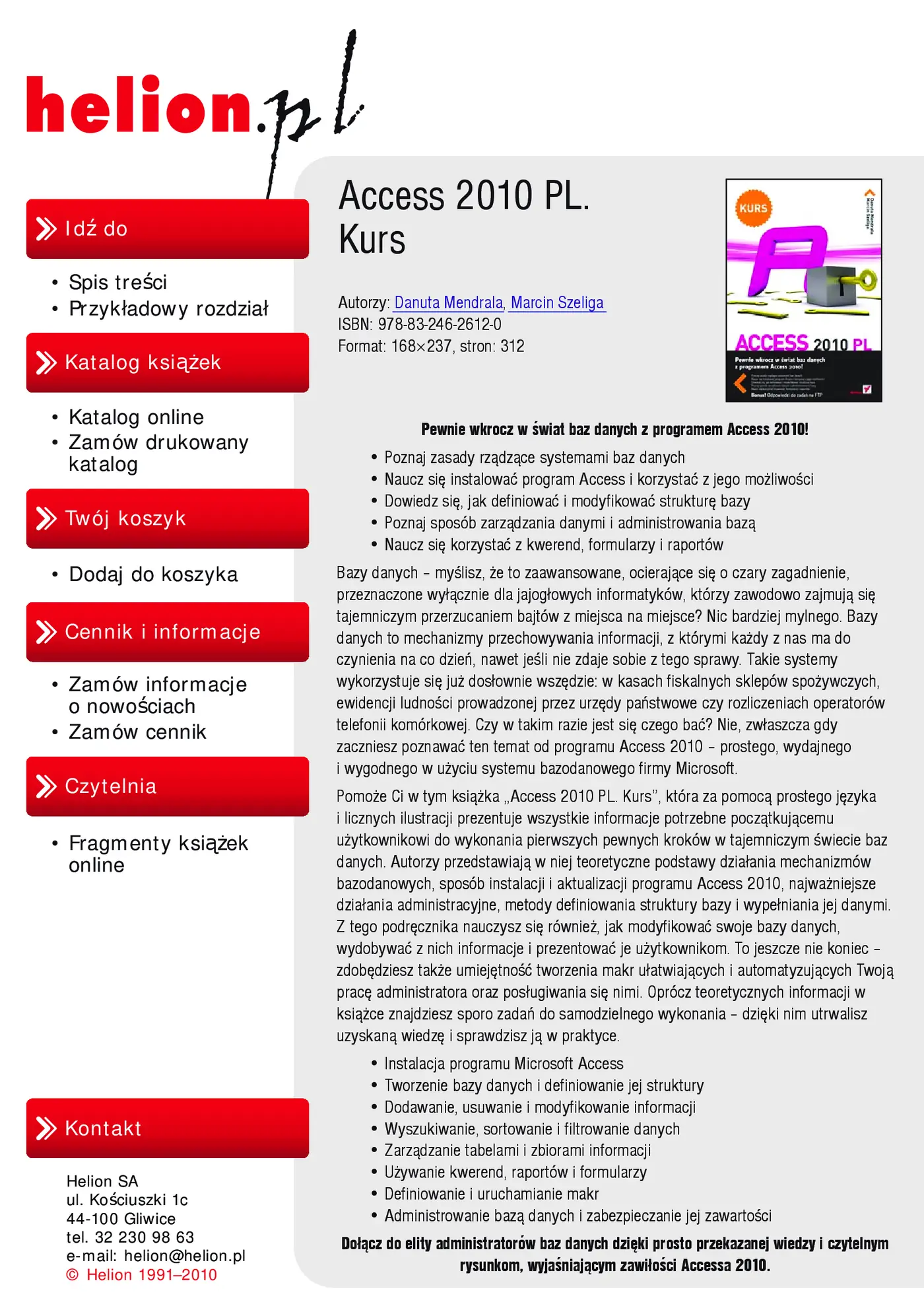 Fragment „Access 2010 PL. Kurs” — strona 2 z 28
