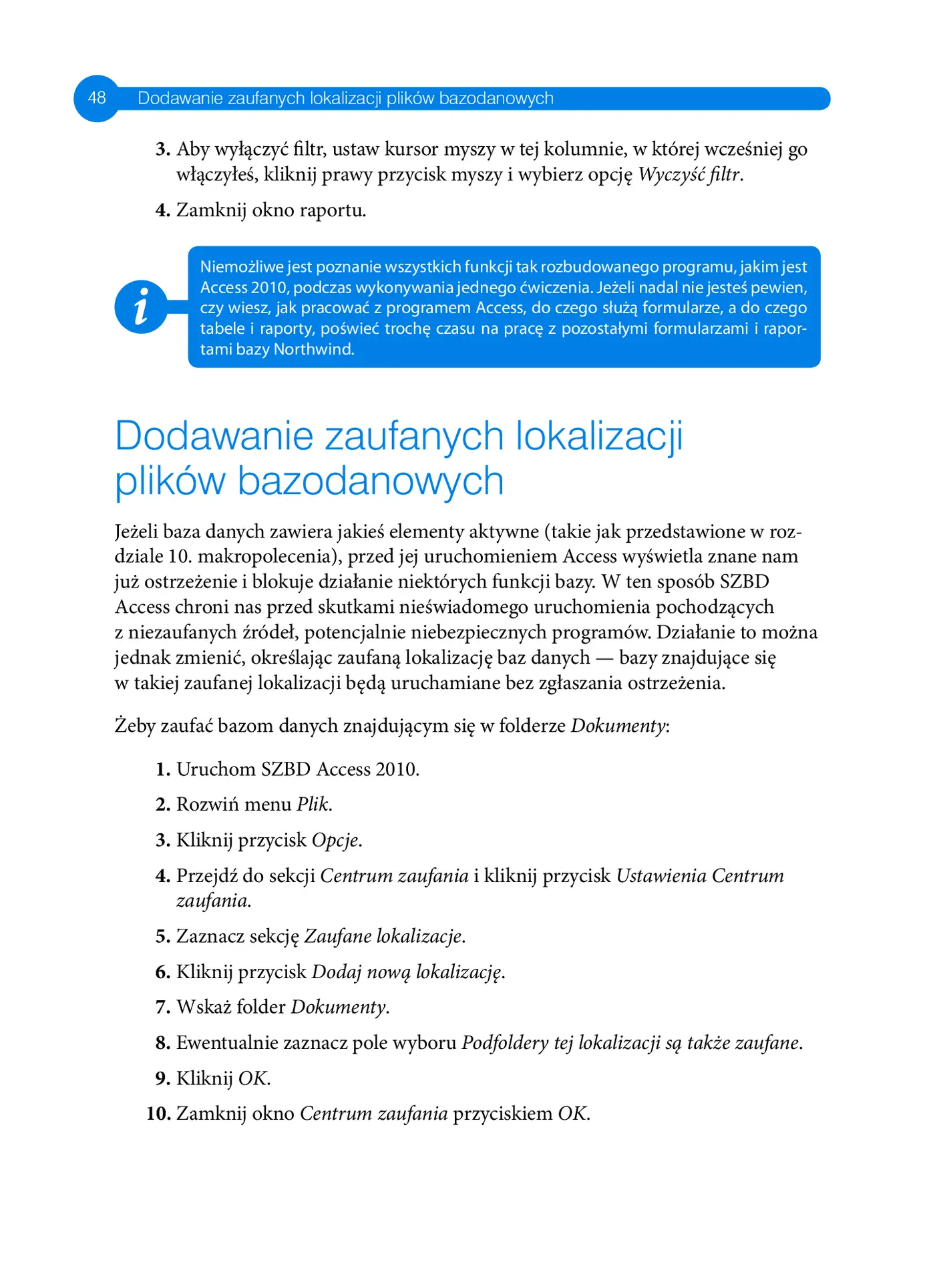 Fragment „Access 2010 PL. Kurs” — strona 22 z 28