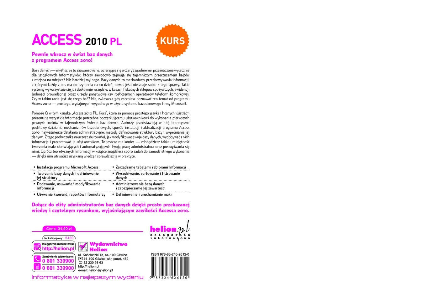 Fragment „Access 2010 PL. Kurs” — strona 28 z 28