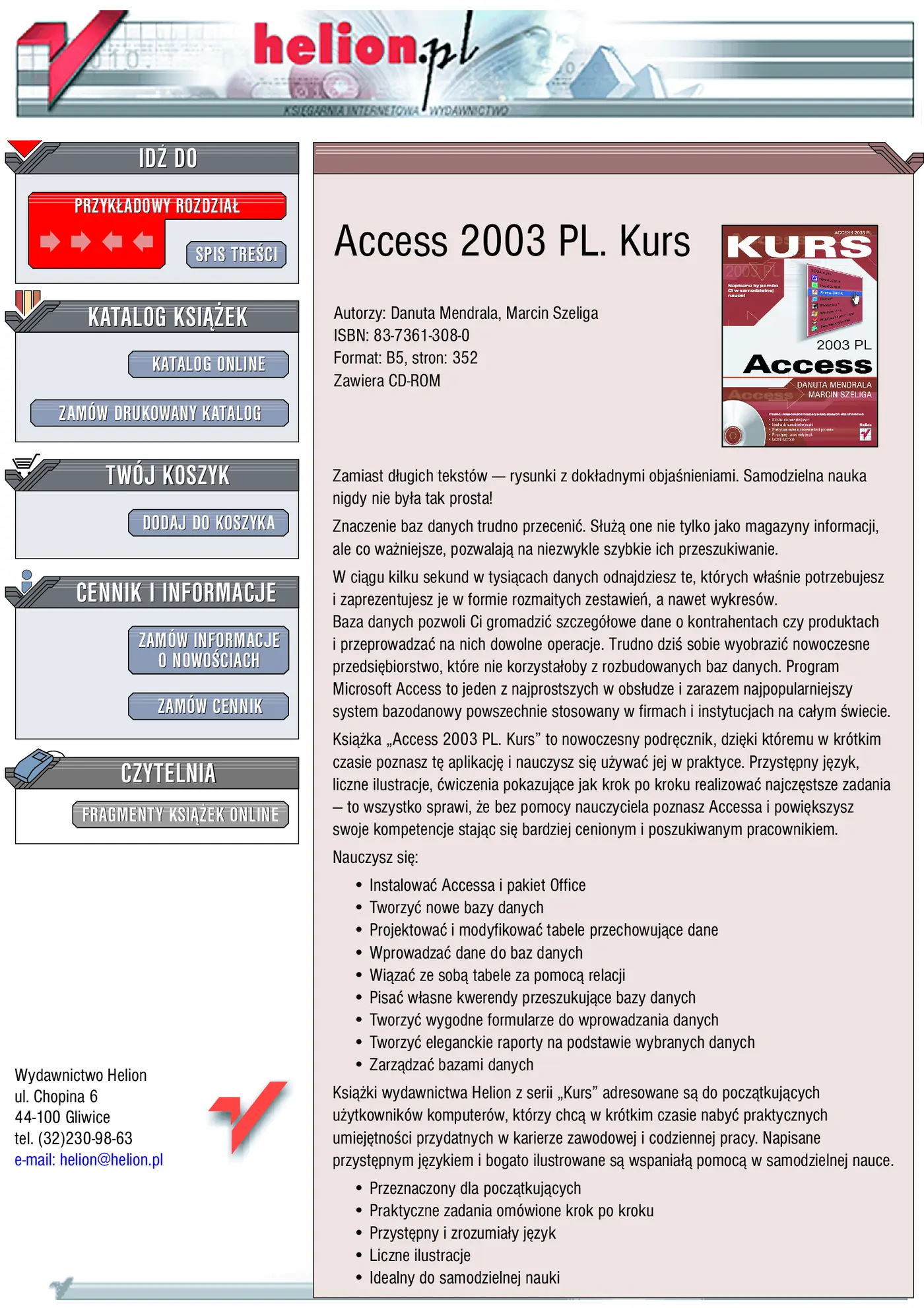 Fragment „Access 2003 PL. Kurs” — strona 1 z 24