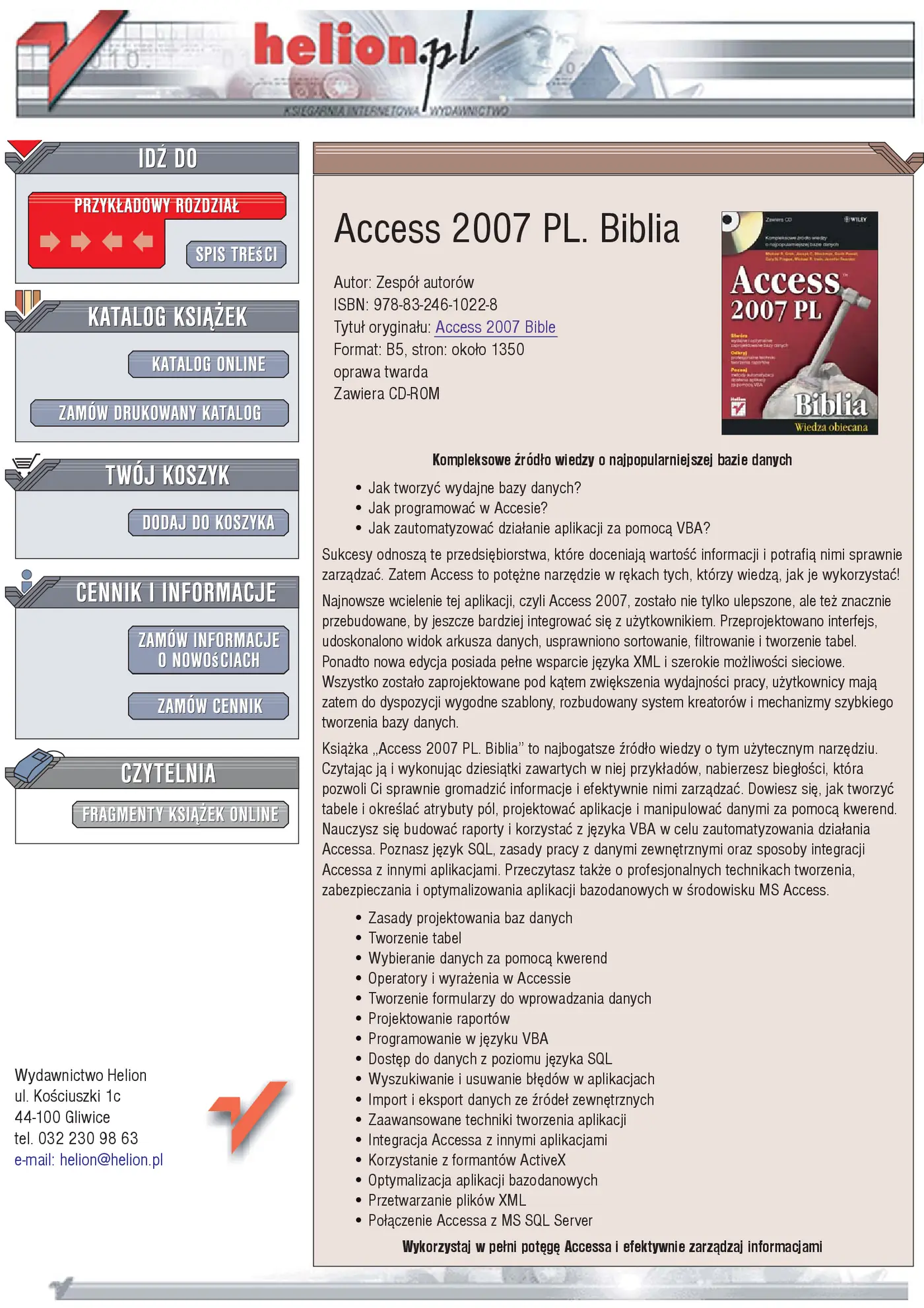 Fragment „Access 2007 PL. Biblia” — strona 1 z 30
