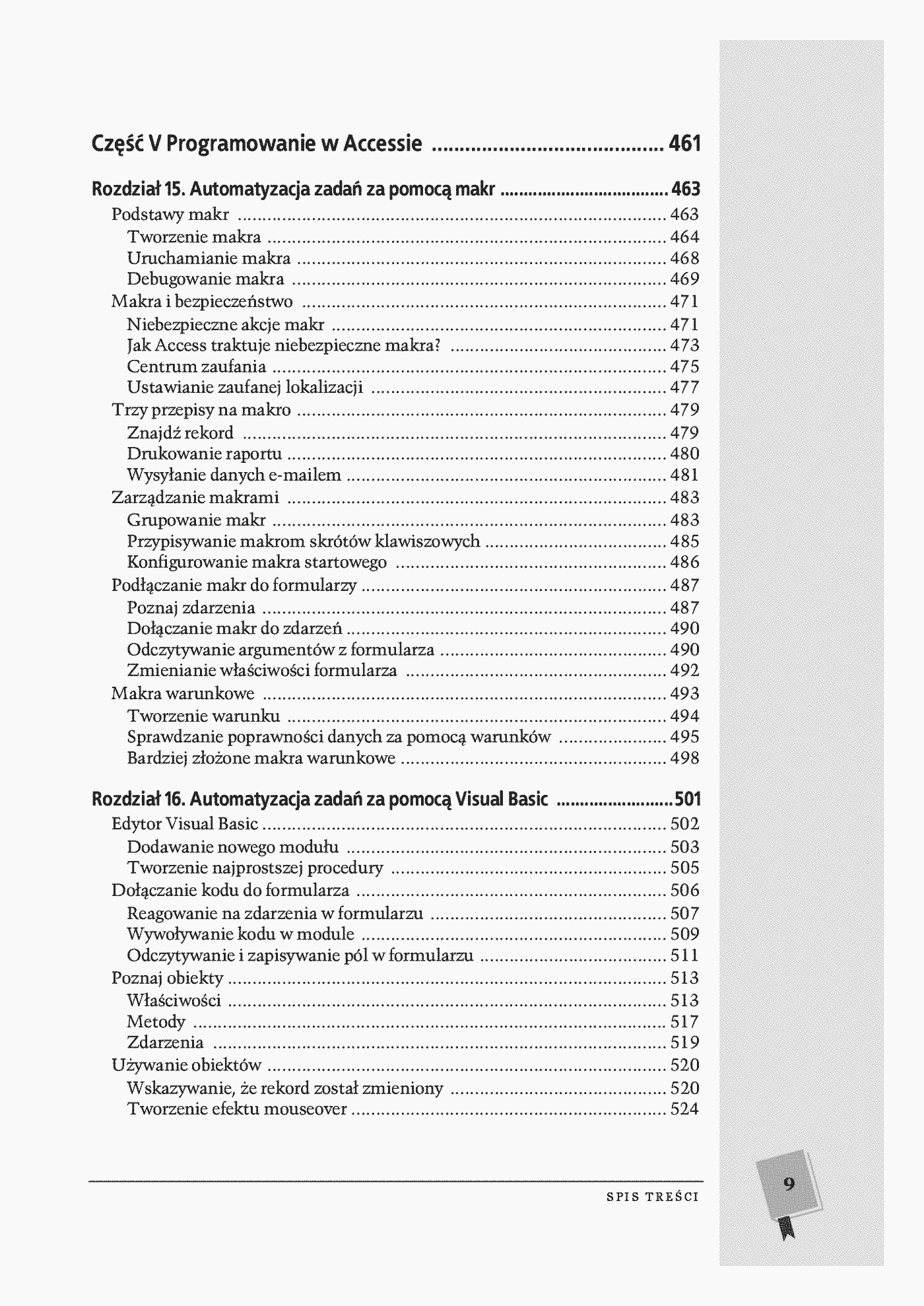 Fragment „Access 2007 PL. Nieoficjalny podręcznik” — strona 8 z 30
