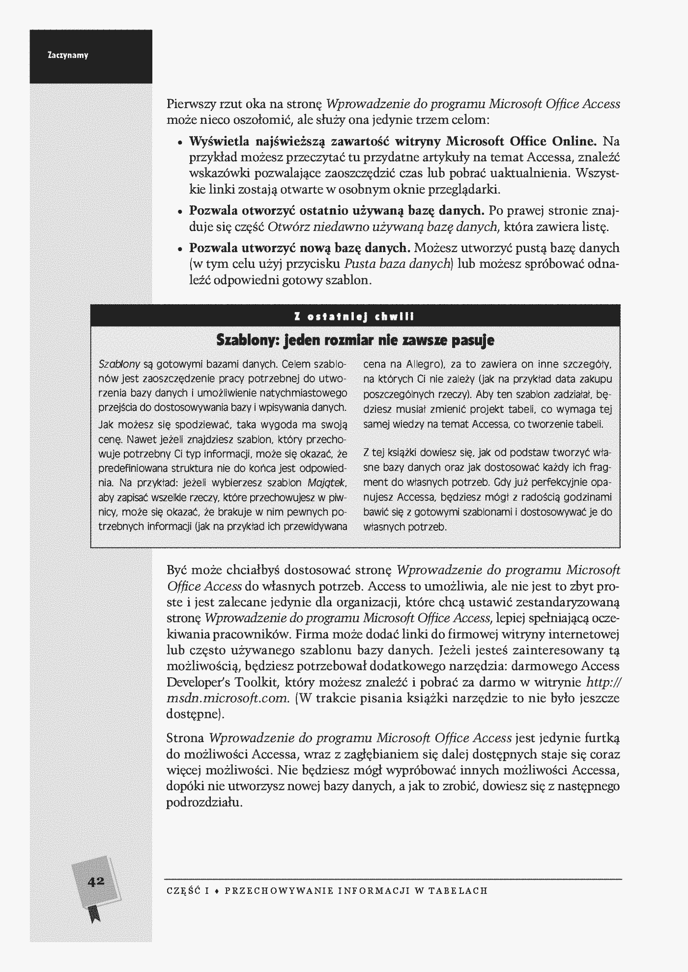 Fragment „Access 2007 PL. Nieoficjalny podręcznik” — strona 15 z 30