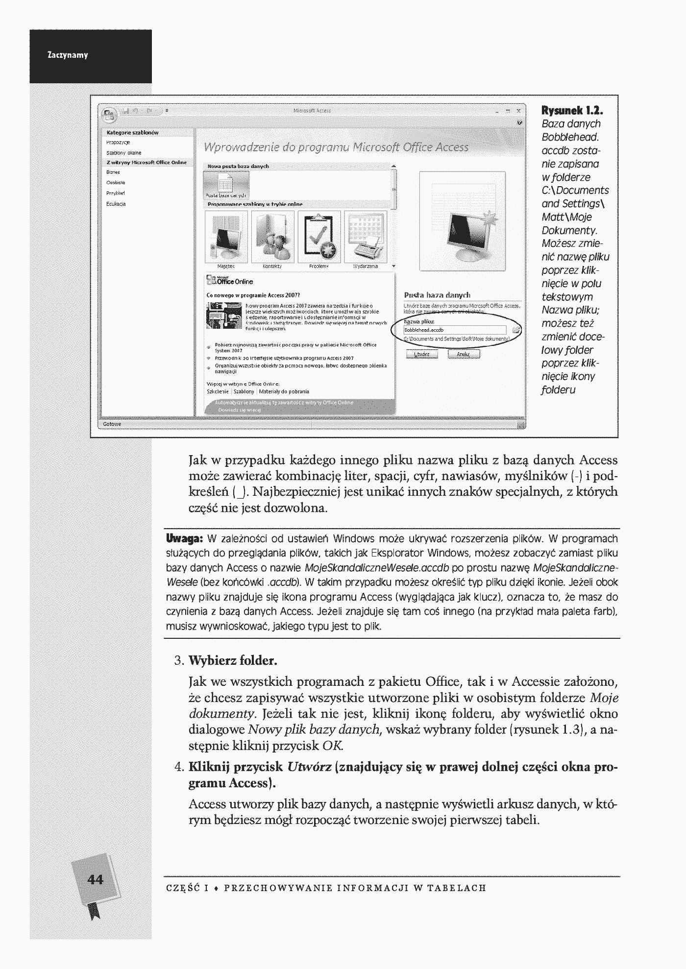 Fragment „Access 2007 PL. Nieoficjalny podręcznik” — strona 17 z 30