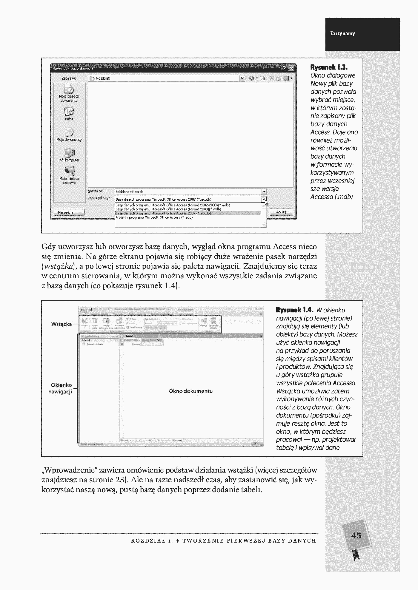 Fragment „Access 2007 PL. Nieoficjalny podręcznik” — strona 18 z 30