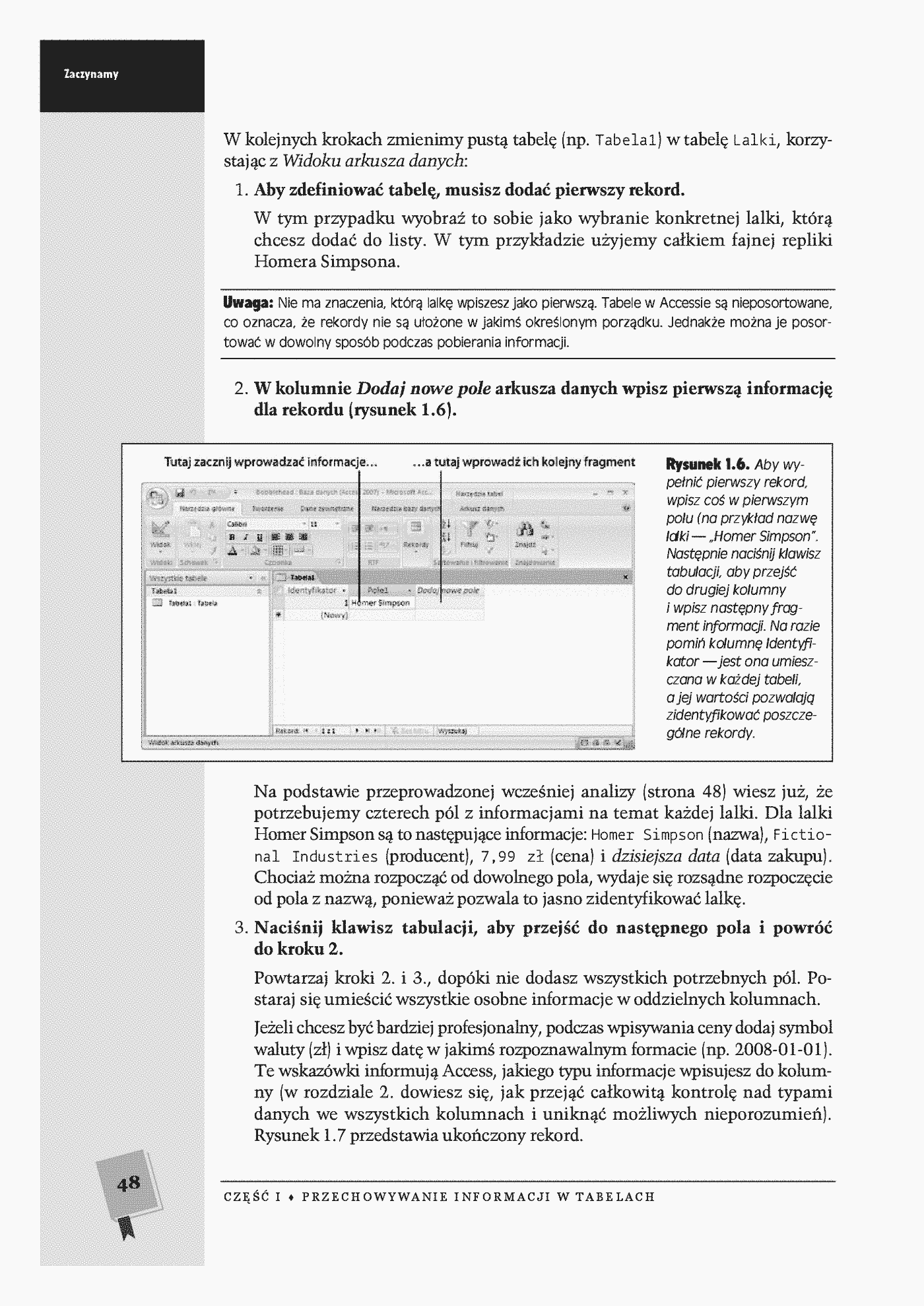 Fragment „Access 2007 PL. Nieoficjalny podręcznik” — strona 21 z 30