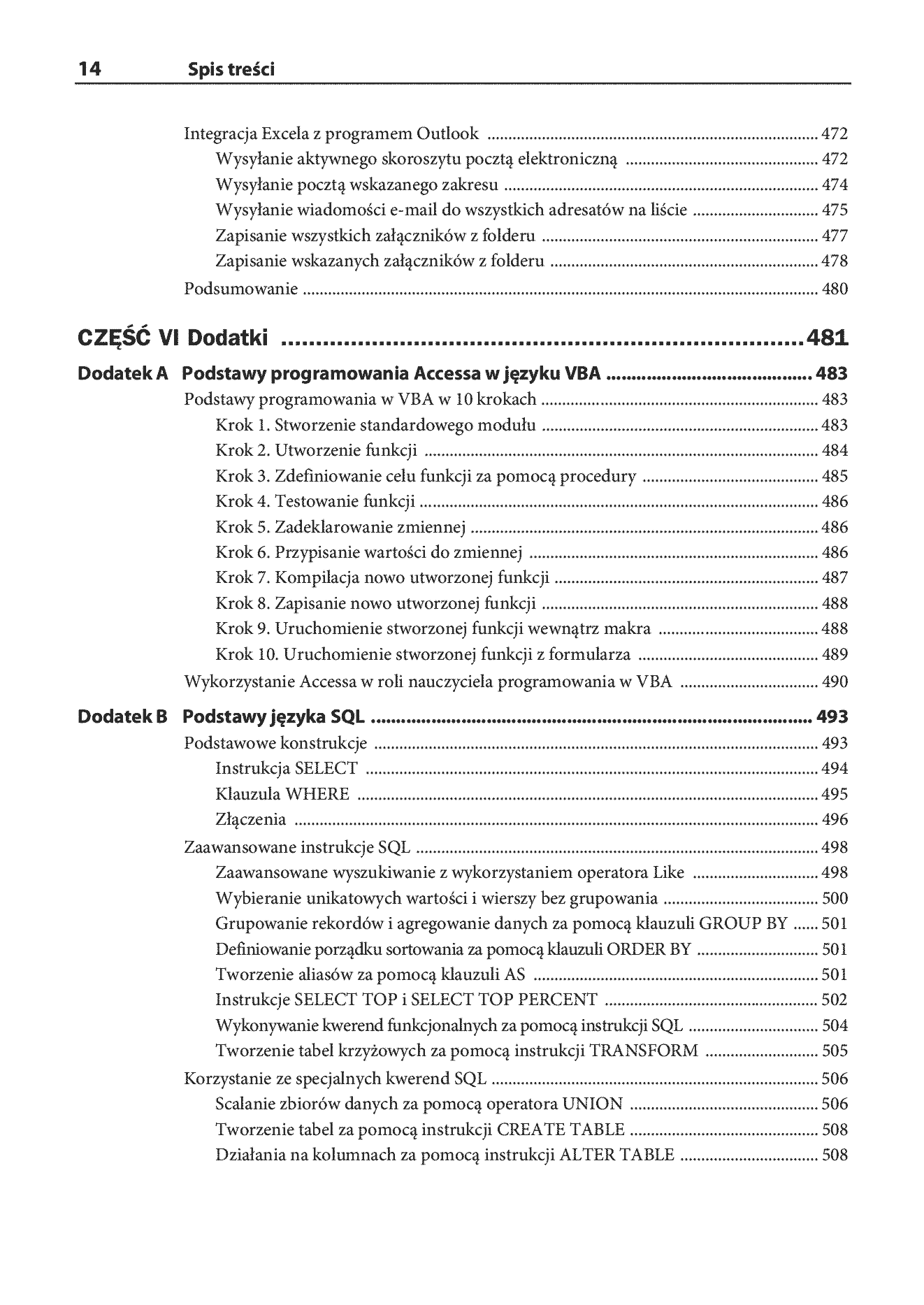 Fragment „Microsoft Access. Przewodnik dla użytkowników Excela” — strona 10 z 30