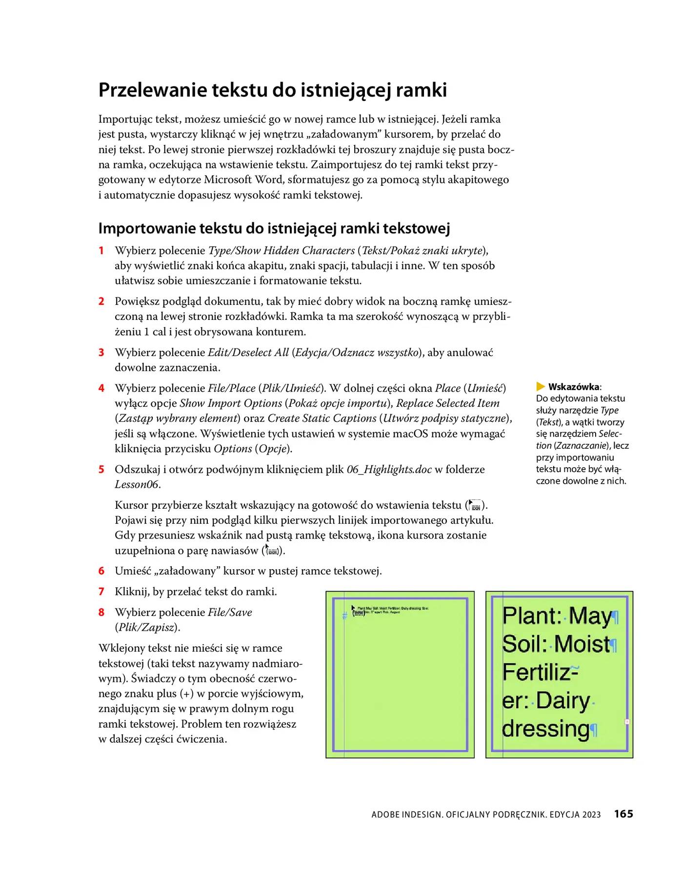 Fragment „Adobe InDesign PL. Oficjalny podręcznik. Edycja 2023” — strona 13 z 30