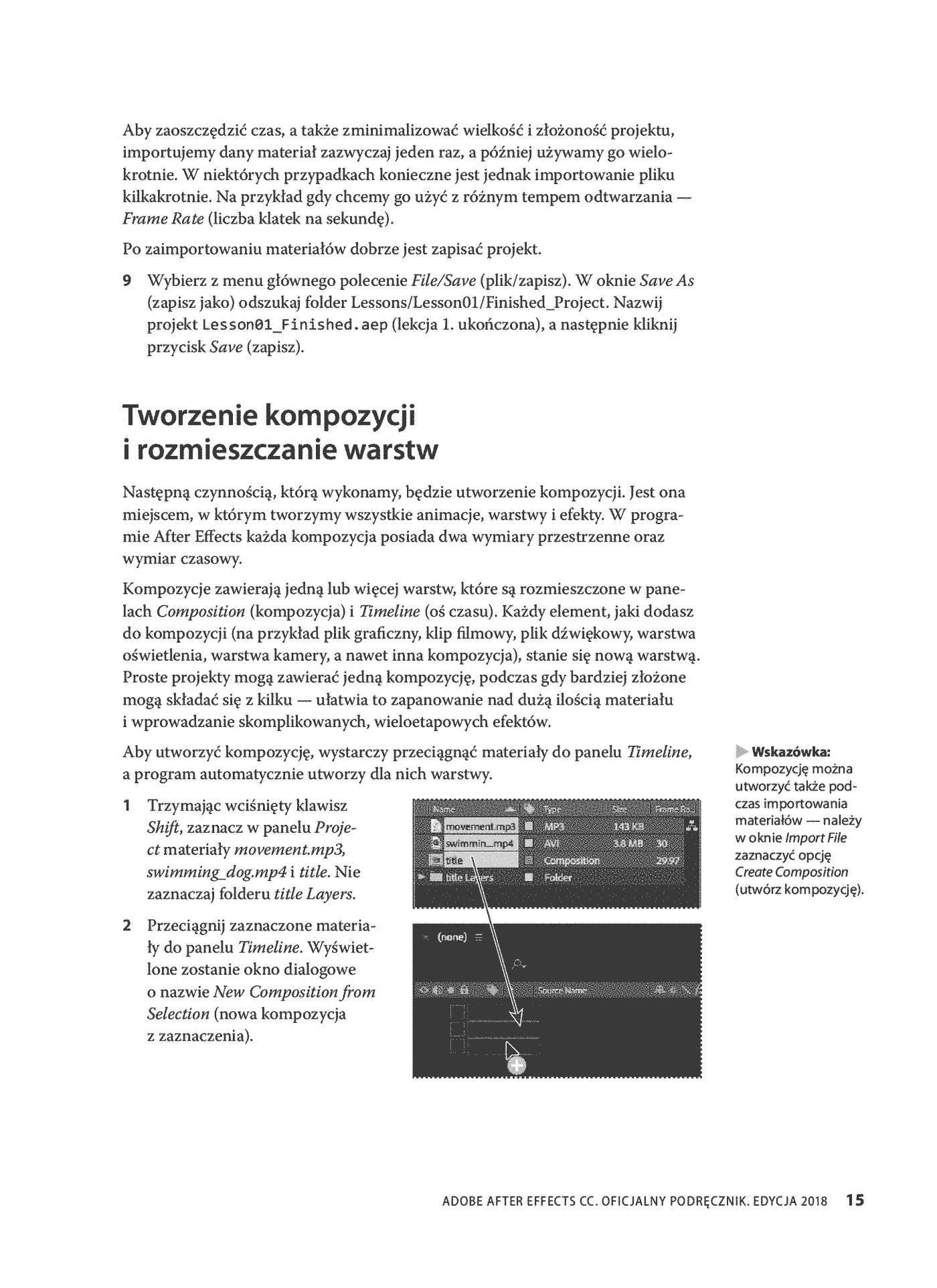 Fragment „Adobe After Effects CC. Oficjalny podręcznik. Wydanie II” — strona 18 z 30