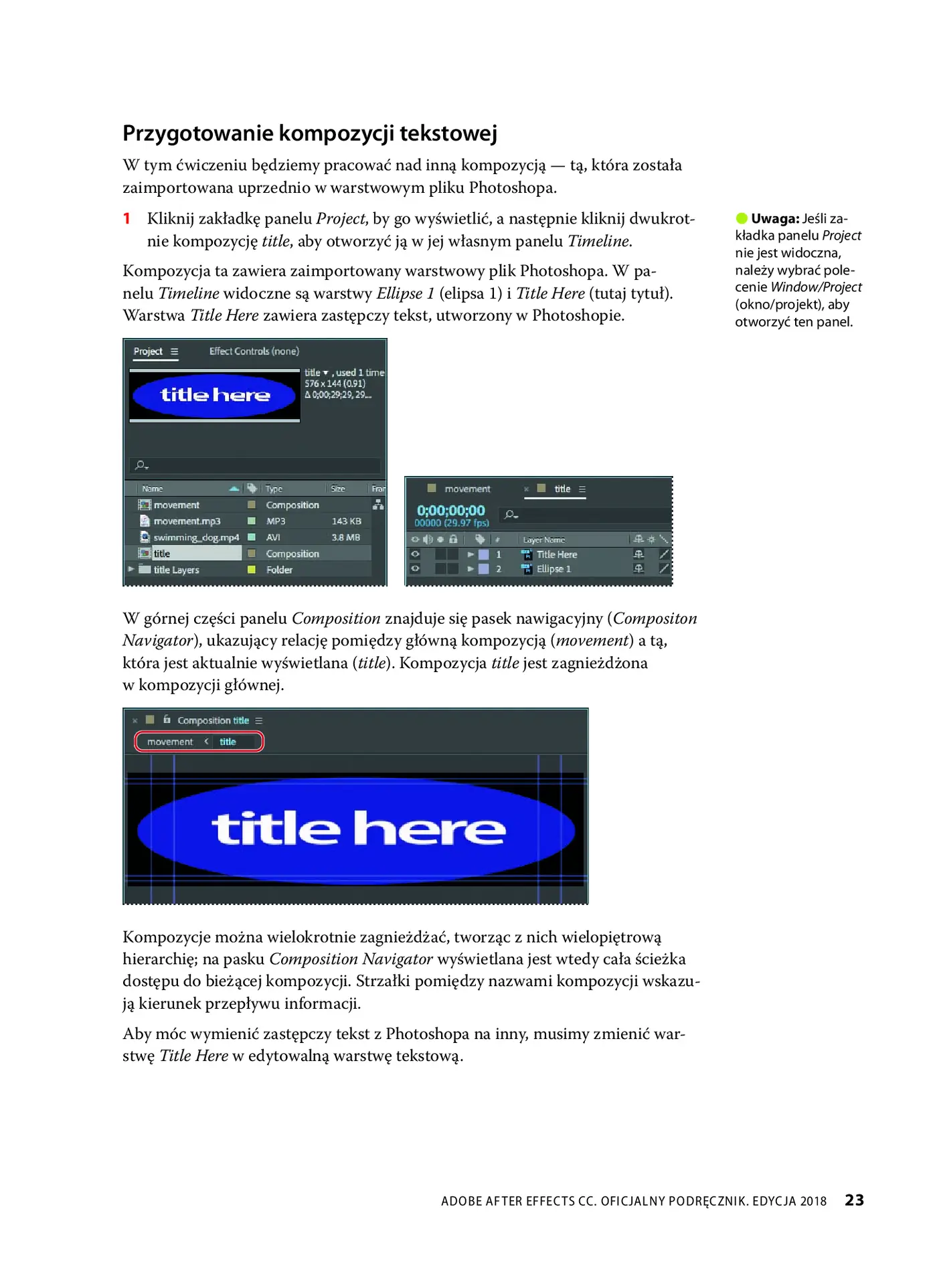 Fragment „Adobe After Effects CC. Oficjalny podręcznik. Wydanie II” — strona 26 z 30