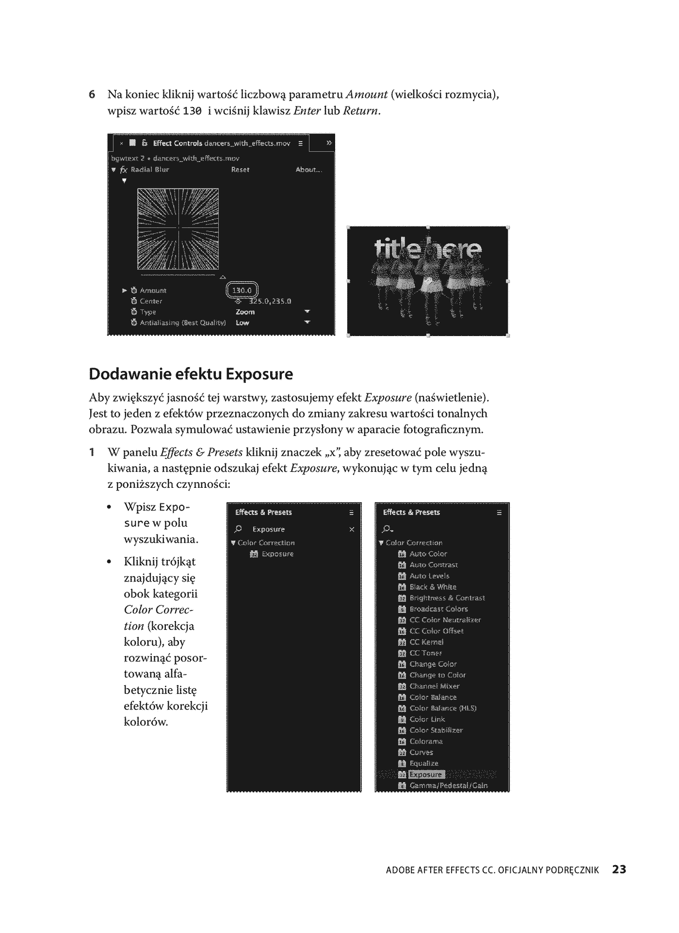 Fragment „Adobe After Effects CC. Oficjalny podręcznik” — strona 24 z 30