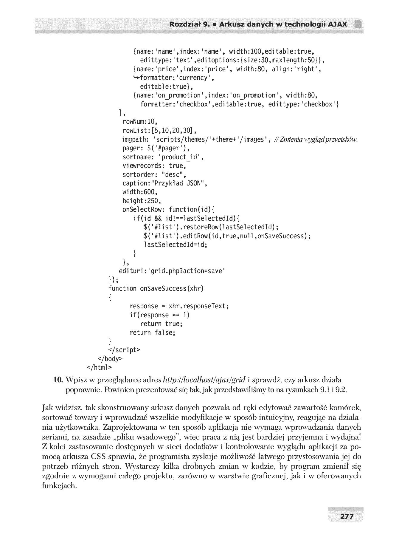 Fragment „AJAX i PHP. Tworzenie interaktywnych aplikacji internetowych. Wydanie II” — strona 21 z 22