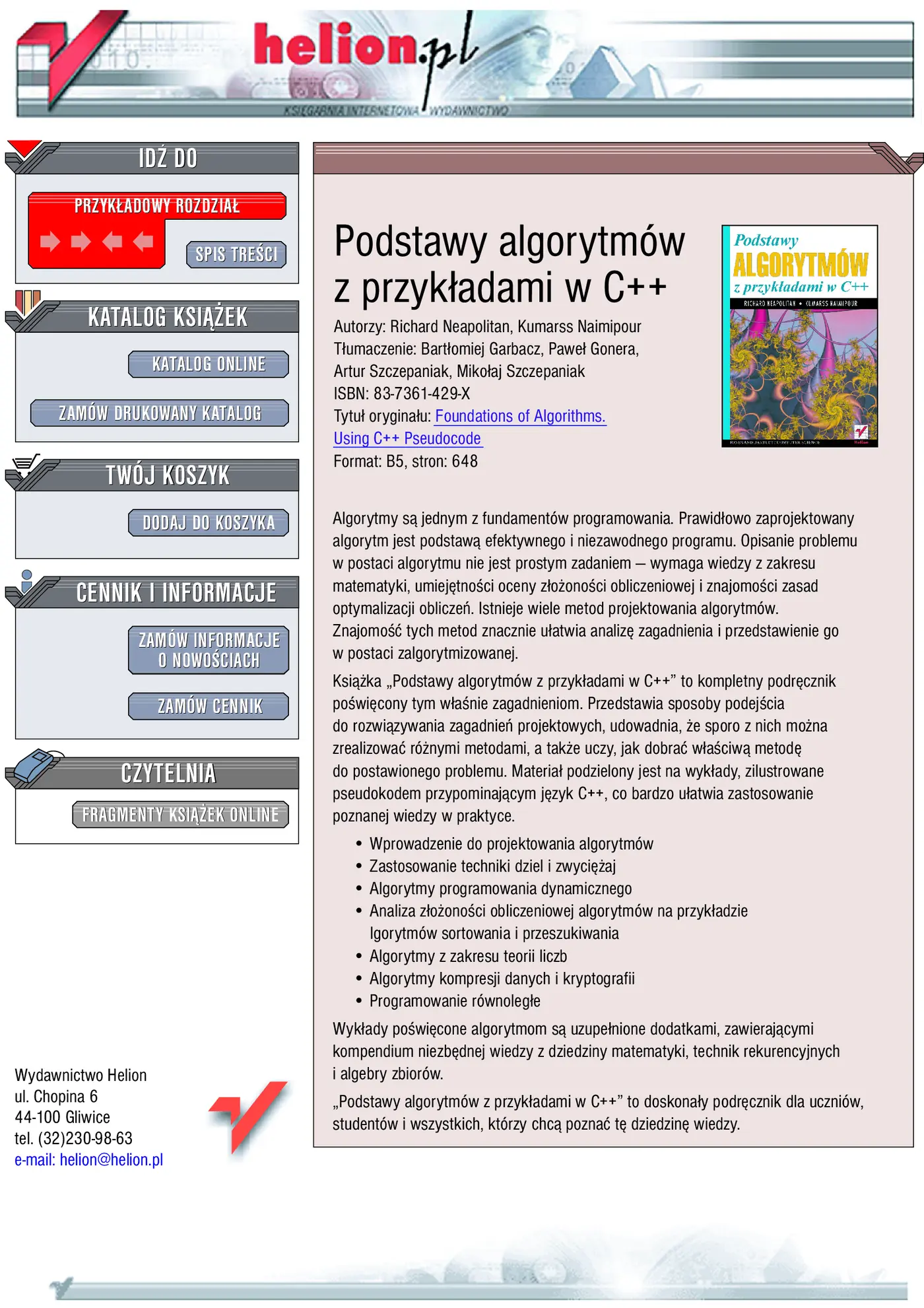 Fragment „Podstawy algorytmów z przykładami w C++” — strona 1 z 30
