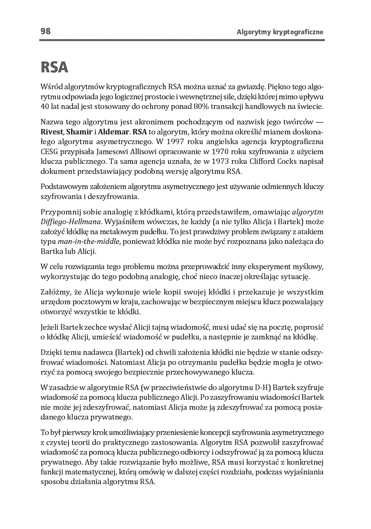 Fragment „Algorytmy kryptograficzne. Przewodnik po algorytmach w blockchain, kryptografii kwantowej, protokołach o wiedzy zerowej oraz szyfrowaniu homomorficznym” — strona 20 z 30