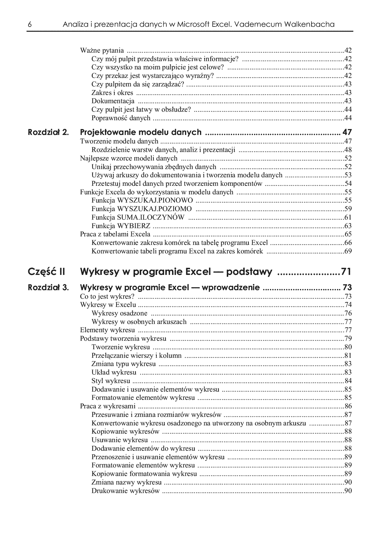 Fragment „Analiza i prezentacja danych w Microsoft Excel. Vademecum Walkenbacha” — strona 4 z 30