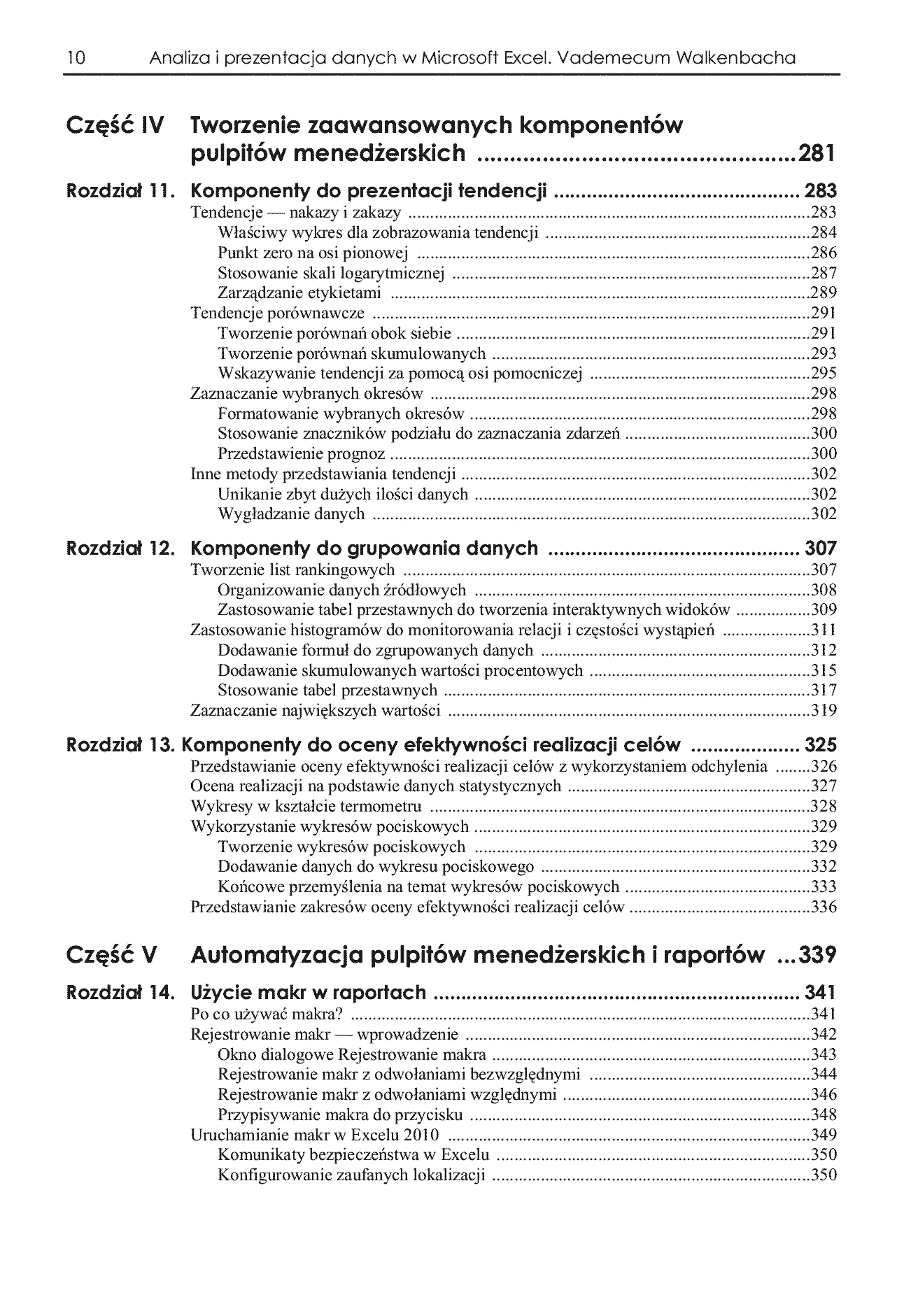 Fragment „Analiza i prezentacja danych w Microsoft Excel. Vademecum Walkenbacha” — strona 8 z 30