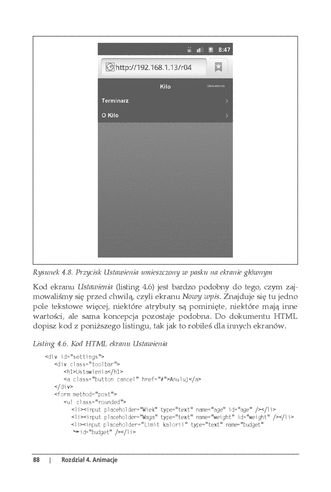 Fragment „Android. Tworzenie aplikacji w oparciu o HTML, CSS i JavaScript” — strona 20 z 30