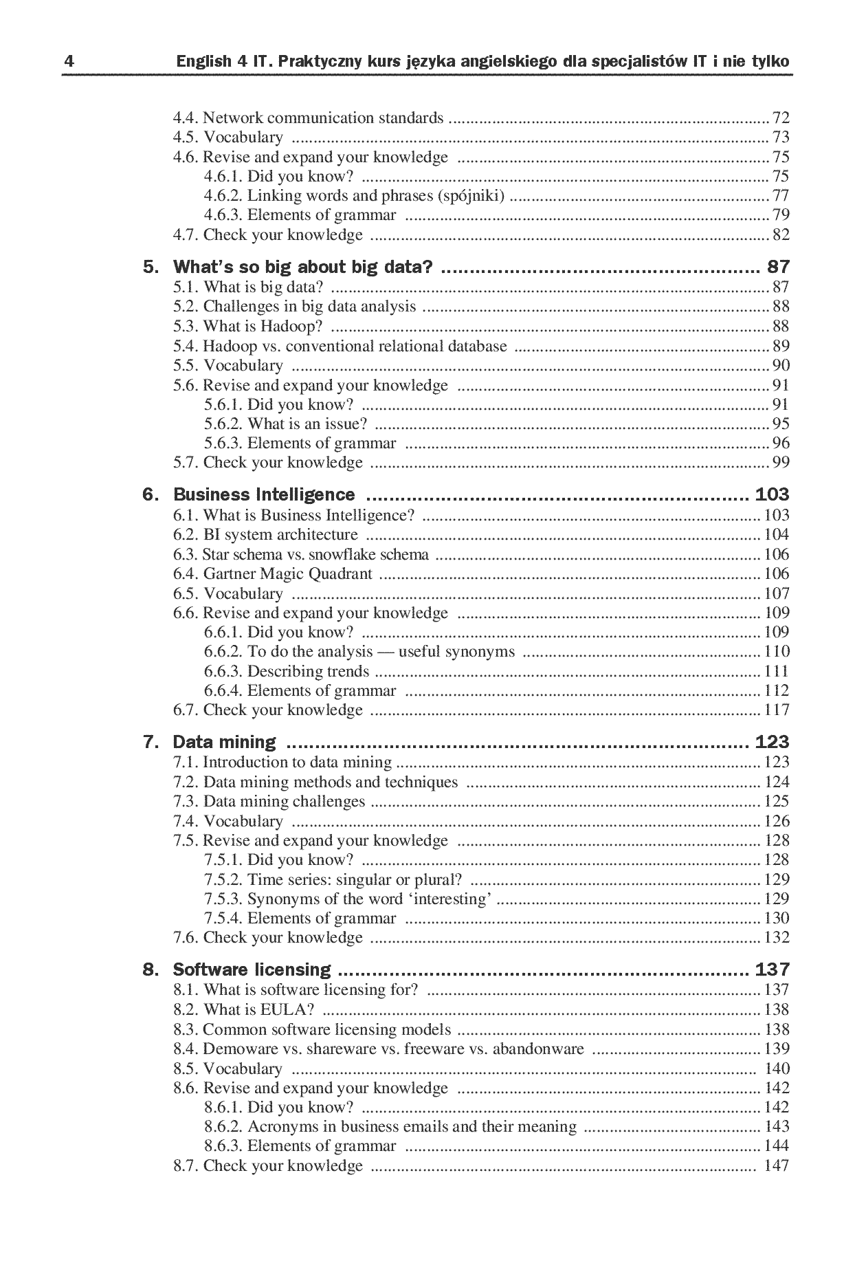 Fragment „English 4 IT. Praktyczny kurs języka angielskiego dla specjalistów IT i nie tylko” — strona 4 z 30