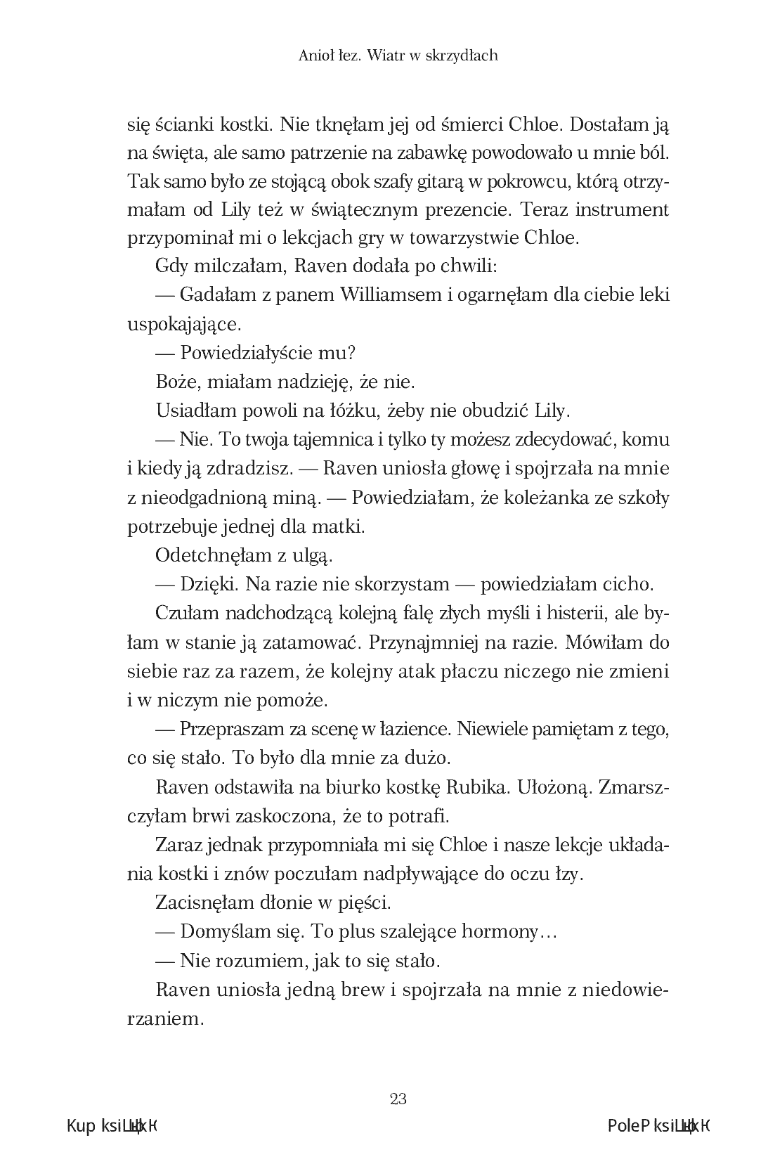 Fragment „Anioł łez. Wiatr w skrzydłach” — strona 21 z 28