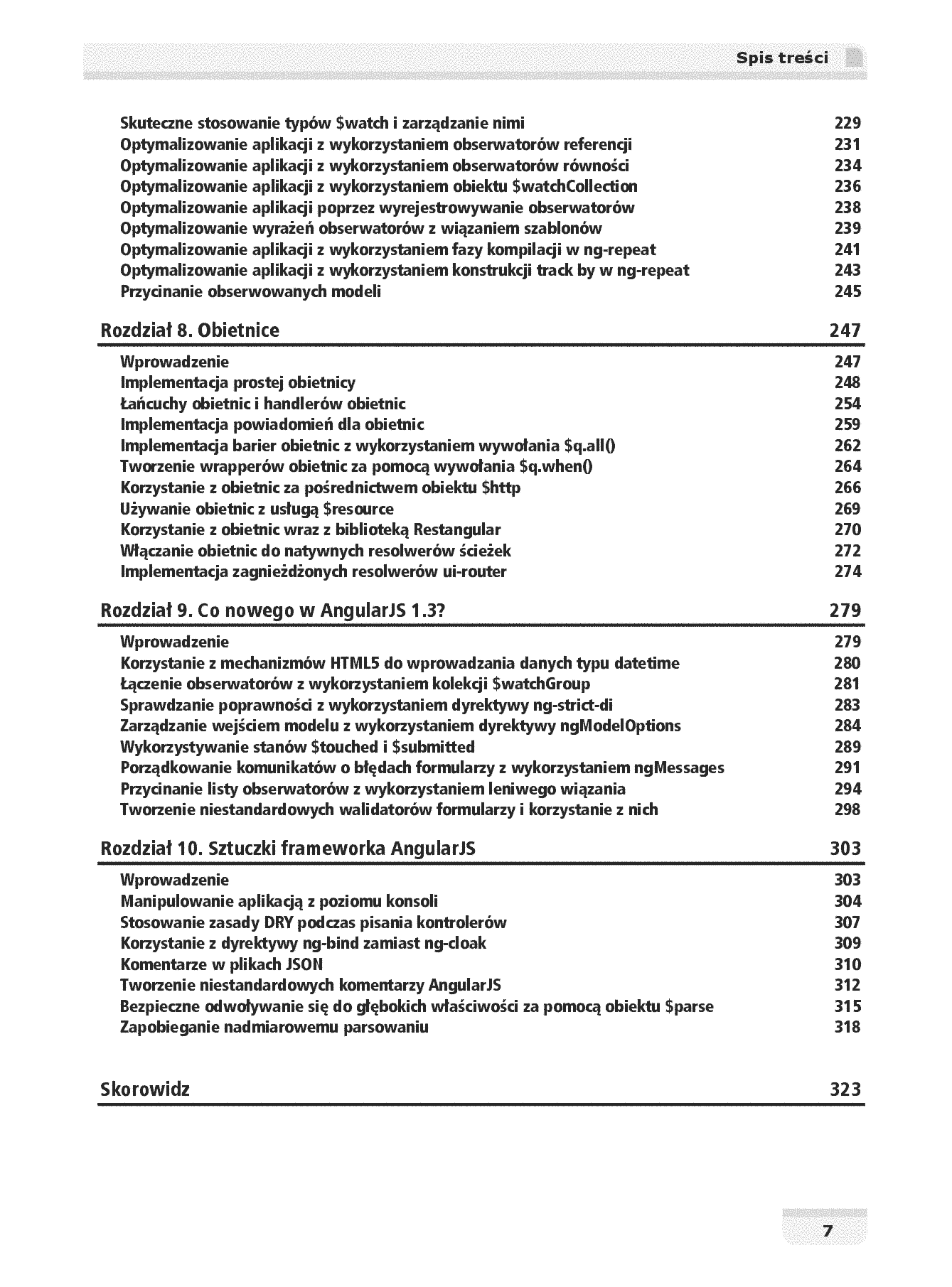 Fragment „AngularJS. Tworzenie aplikacji webowych. Receptury” — strona 5 z 30