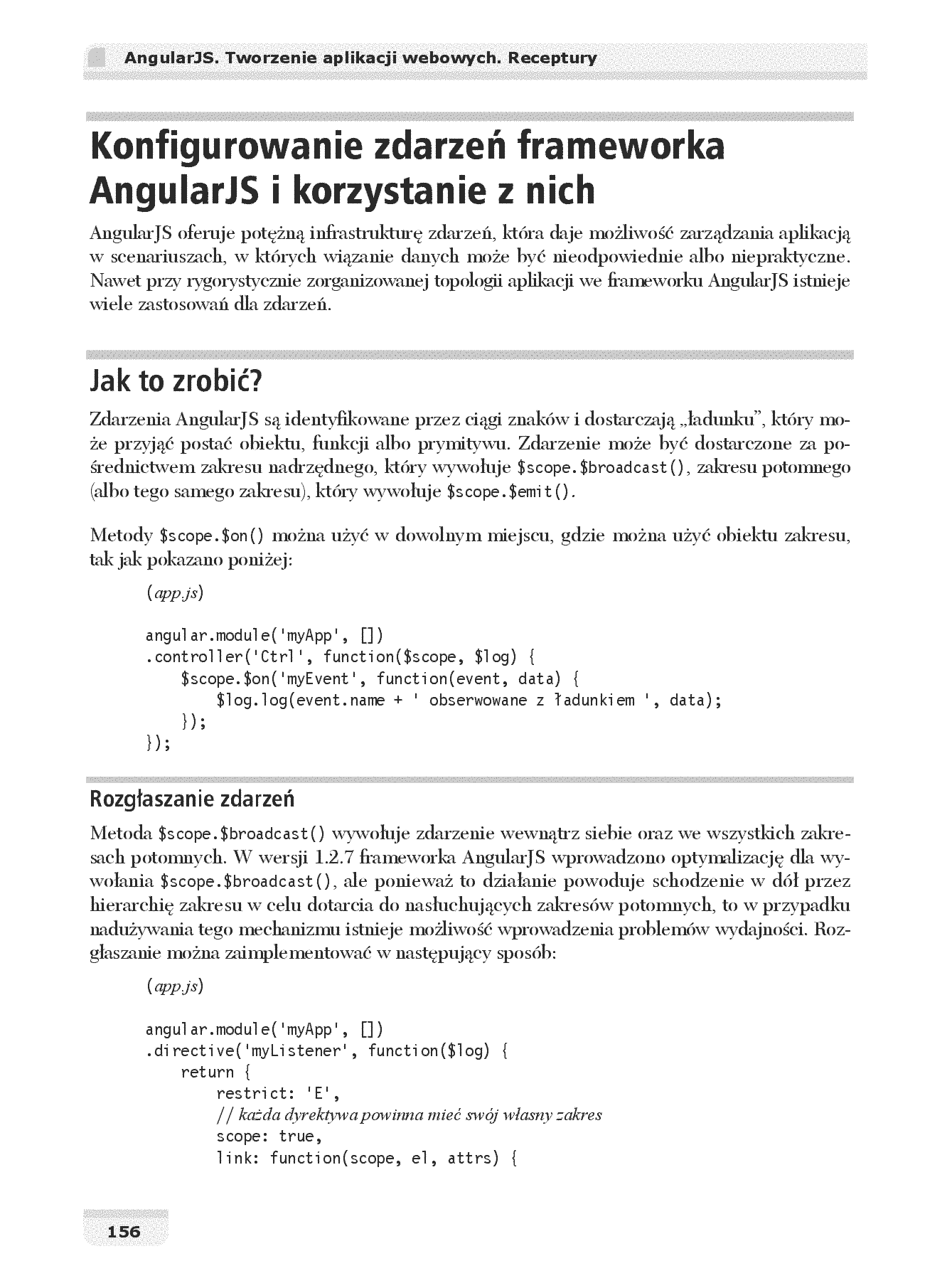Fragment „AngularJS. Tworzenie aplikacji webowych. Receptury” — strona 8 z 30