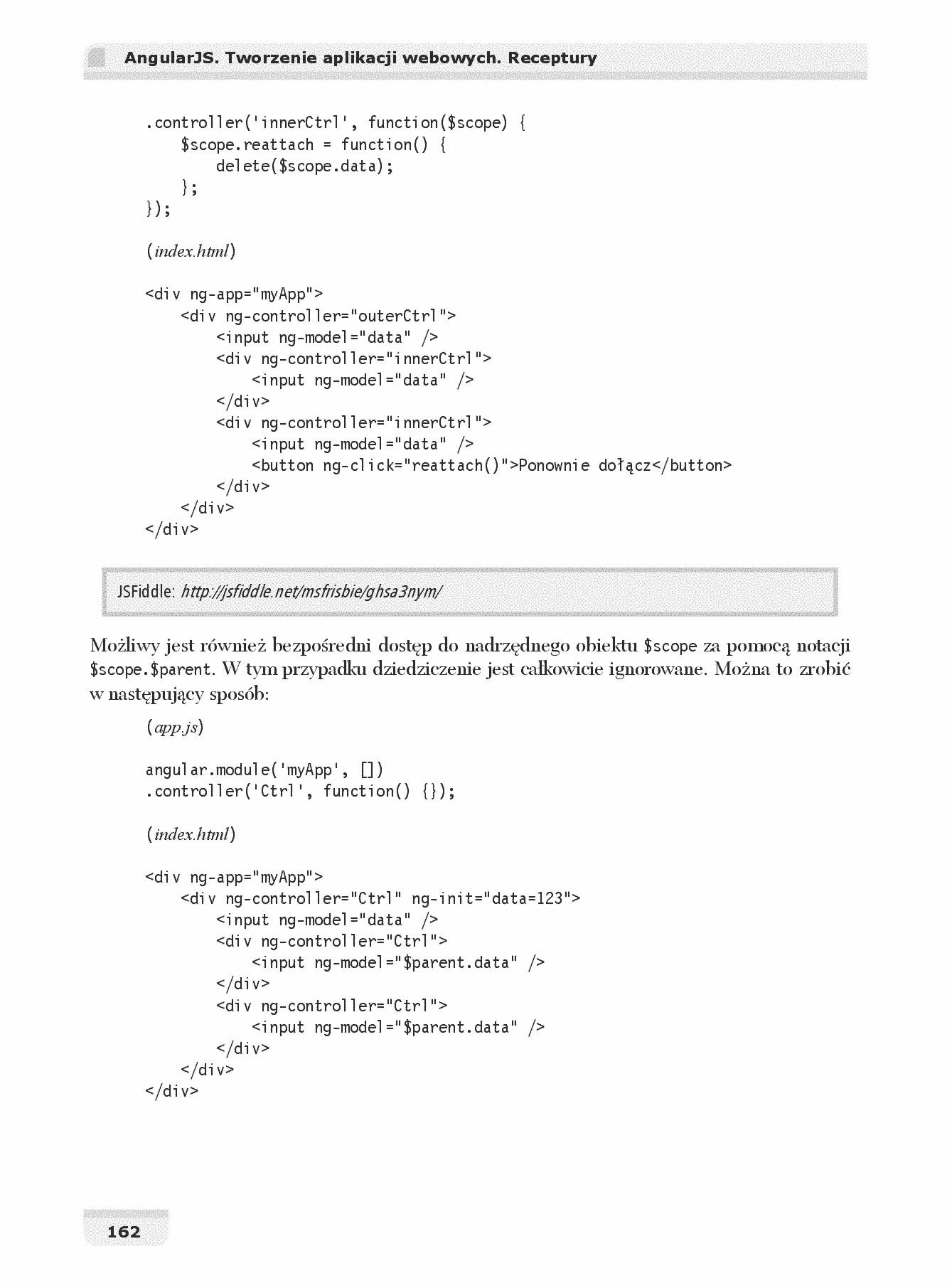 Fragment „AngularJS. Tworzenie aplikacji webowych. Receptury” — strona 14 z 30