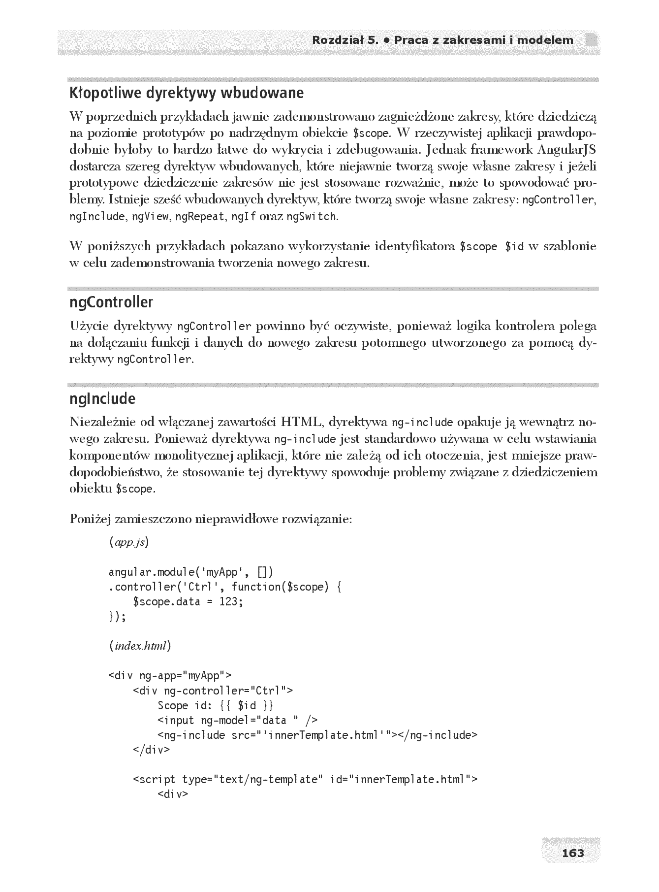 Fragment „AngularJS. Tworzenie aplikacji webowych. Receptury” — strona 15 z 30