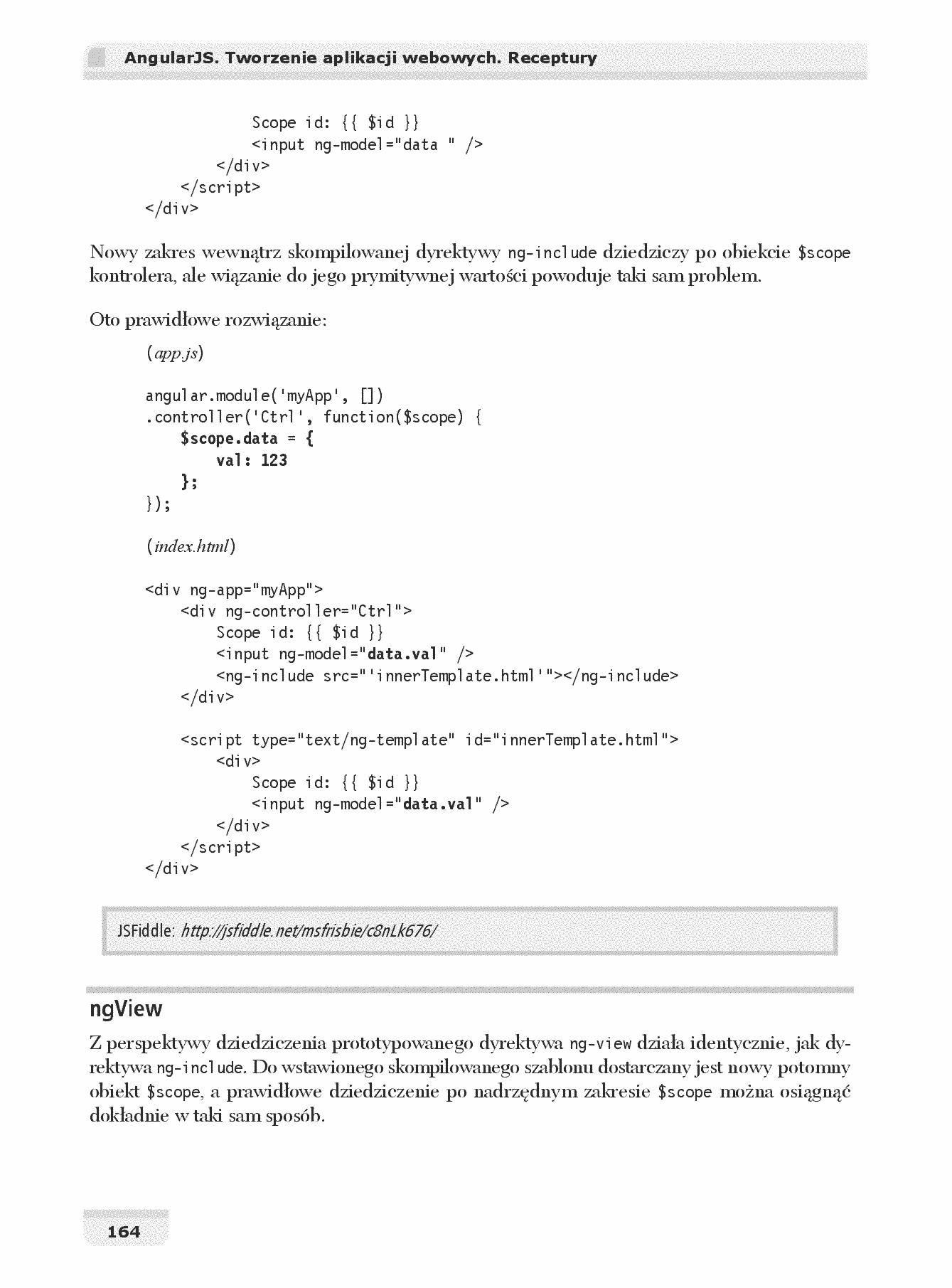 Fragment „AngularJS. Tworzenie aplikacji webowych. Receptury” — strona 16 z 30