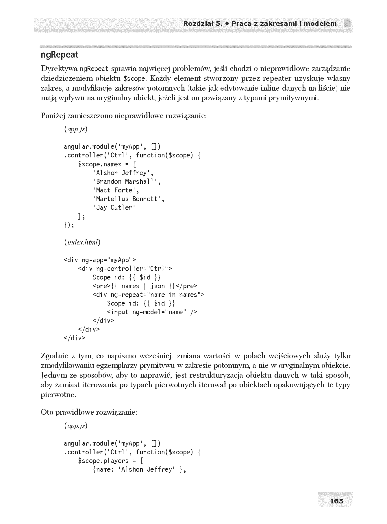Fragment „AngularJS. Tworzenie aplikacji webowych. Receptury” — strona 17 z 30