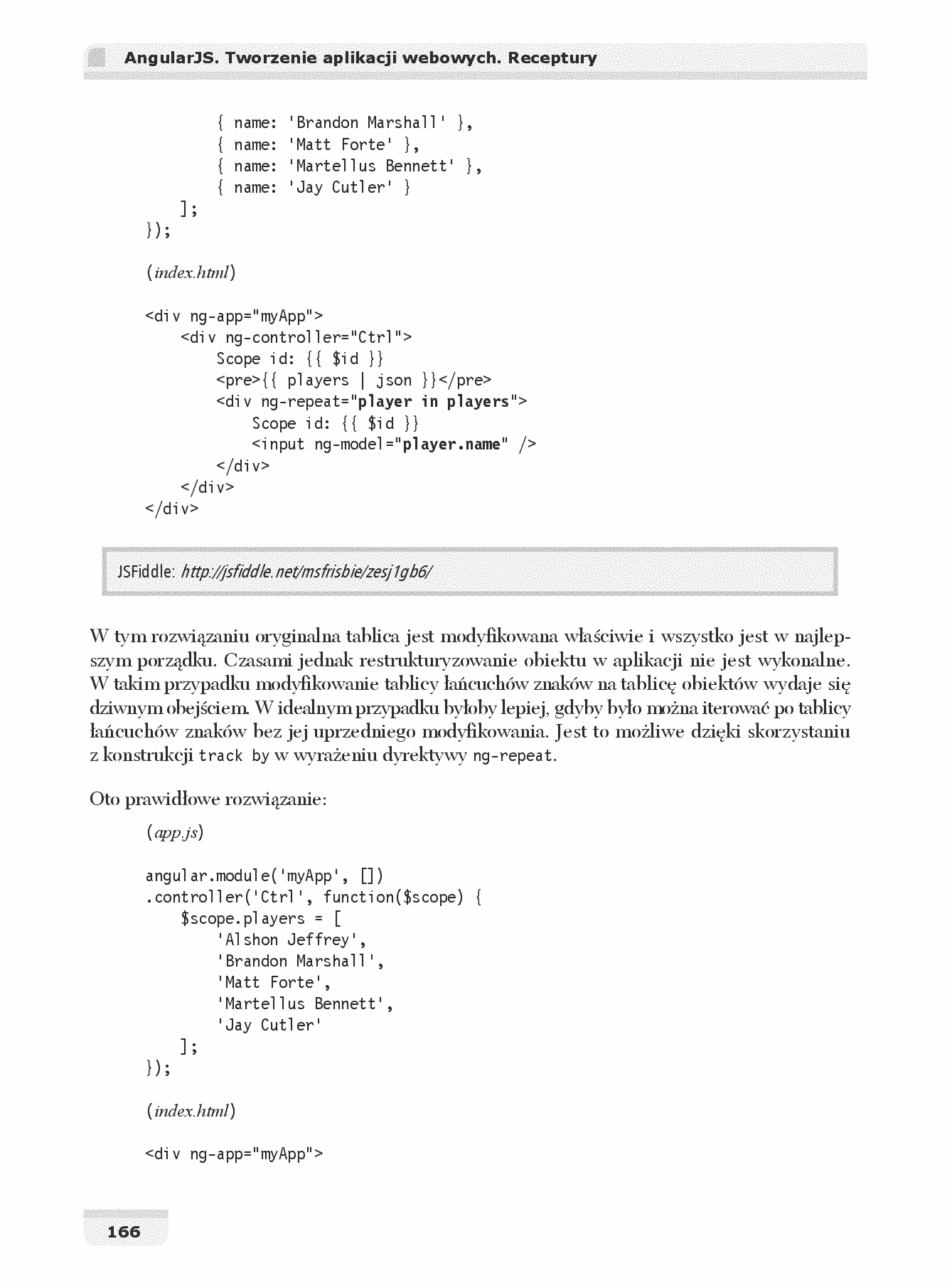 Fragment „AngularJS. Tworzenie aplikacji webowych. Receptury” — strona 18 z 30