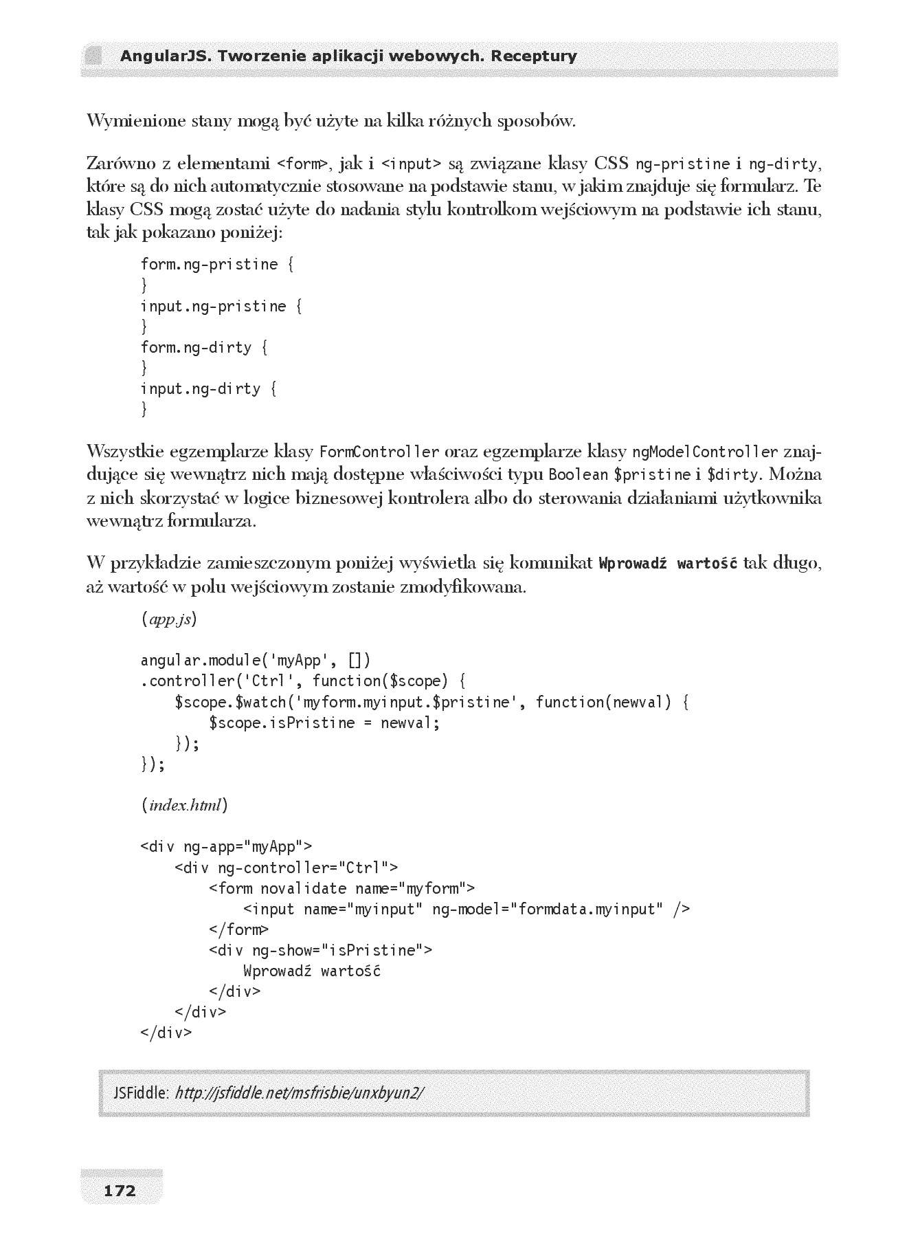 Fragment „AngularJS. Tworzenie aplikacji webowych. Receptury” — strona 24 z 30