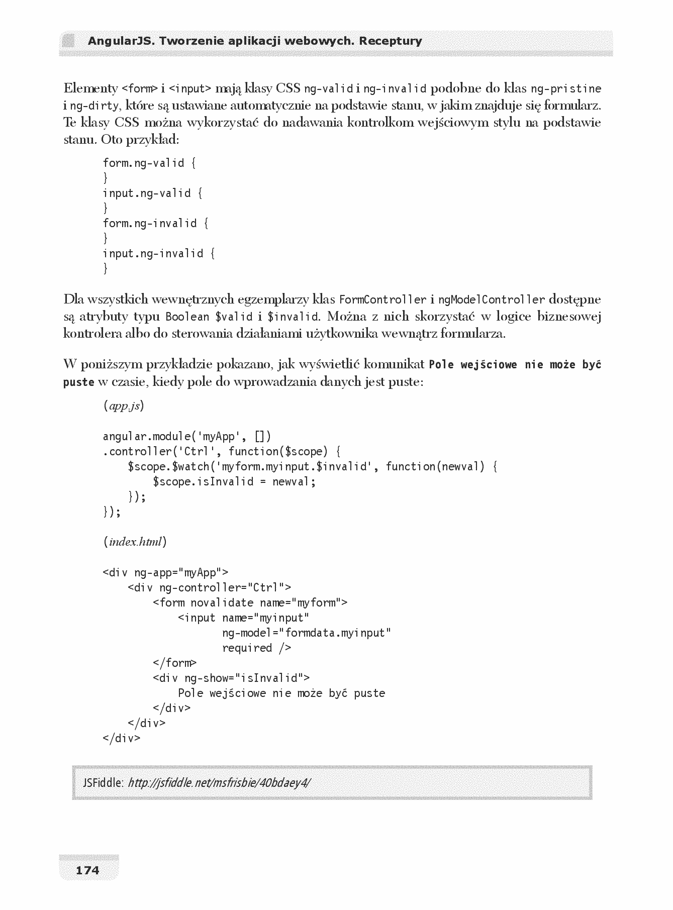 Fragment „AngularJS. Tworzenie aplikacji webowych. Receptury” — strona 26 z 30