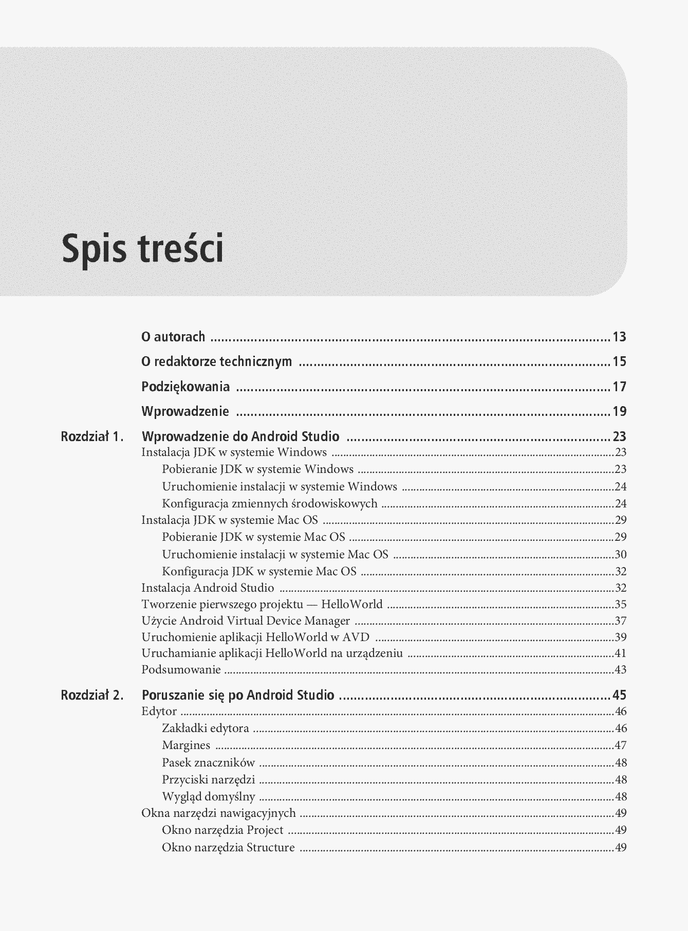 Fragment „Android Studio. Wygodne i efektywne tworzenie aplikacji” — strona 3 z 30