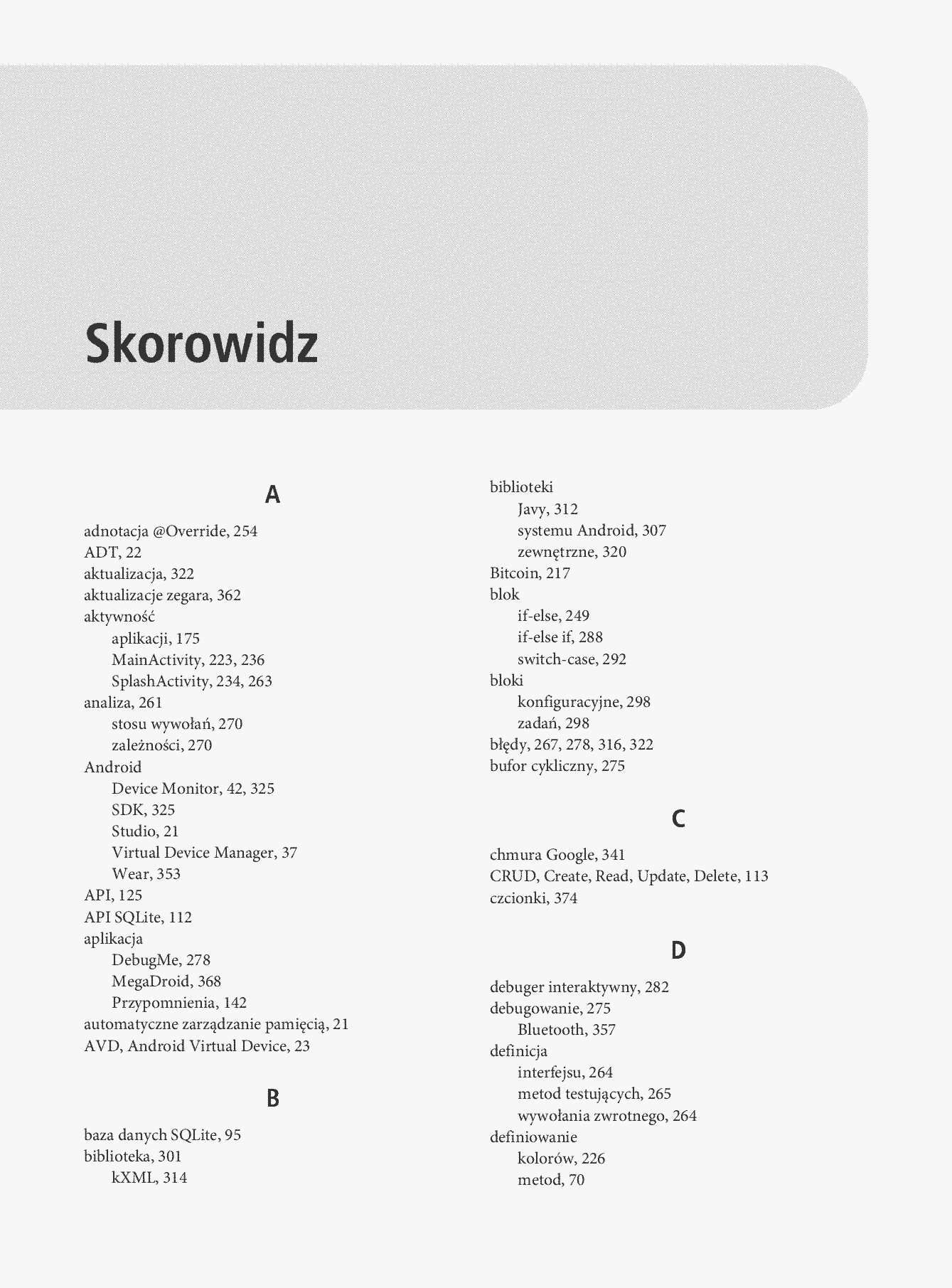 Fragment „Android Studio. Wygodne i efektywne tworzenie aplikacji” — strona 29 z 30