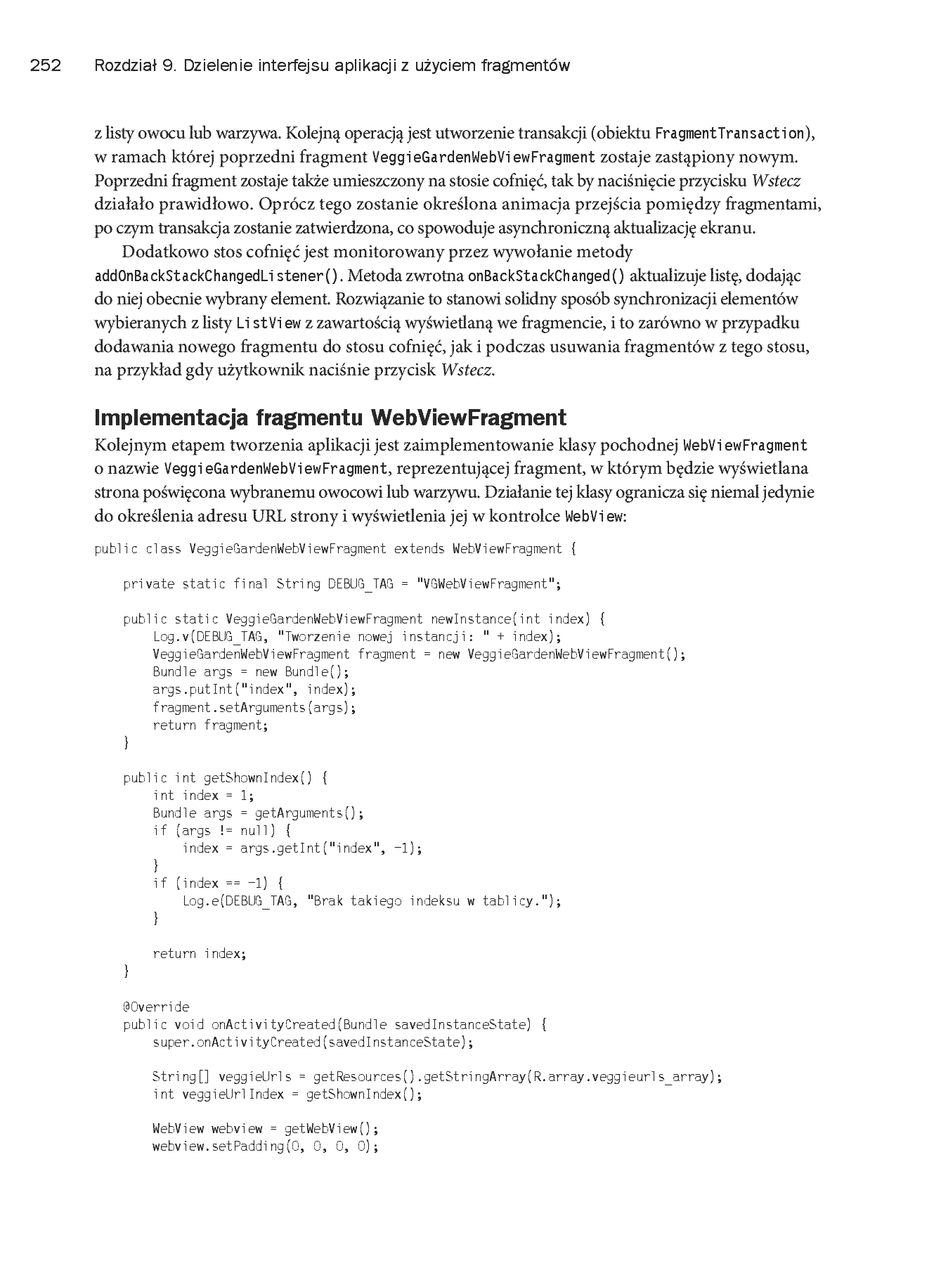 Fragment „Android. Wprowadzenie do programowania aplikacji. Wydanie V” — strona 30 z 30
