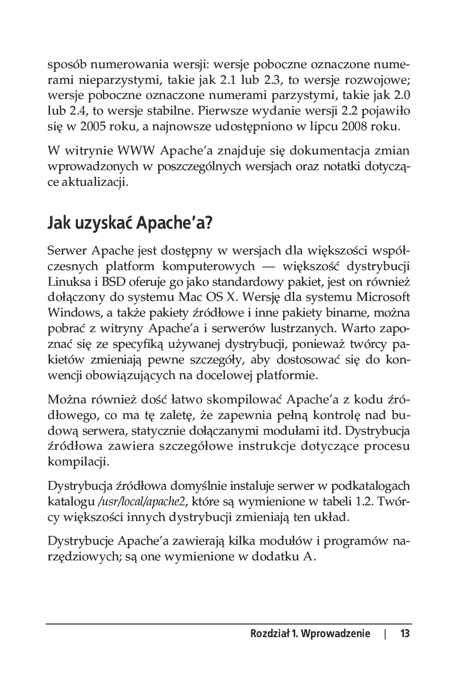 Fragment „Apache 2. Leksykon kieszonkowy” — strona 9 z 23