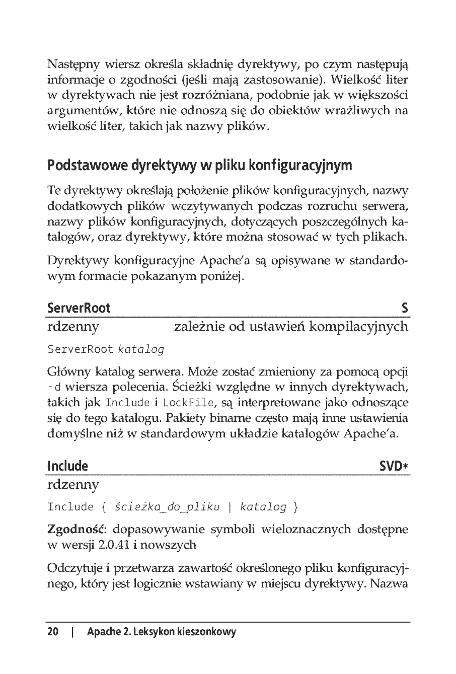 Fragment „Apache 2. Leksykon kieszonkowy” — strona 16 z 23