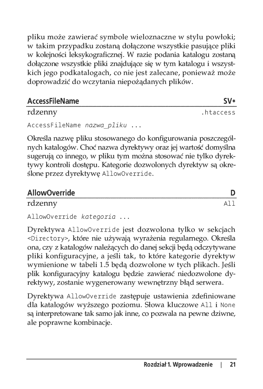 Fragment „Apache 2. Leksykon kieszonkowy” — strona 17 z 23