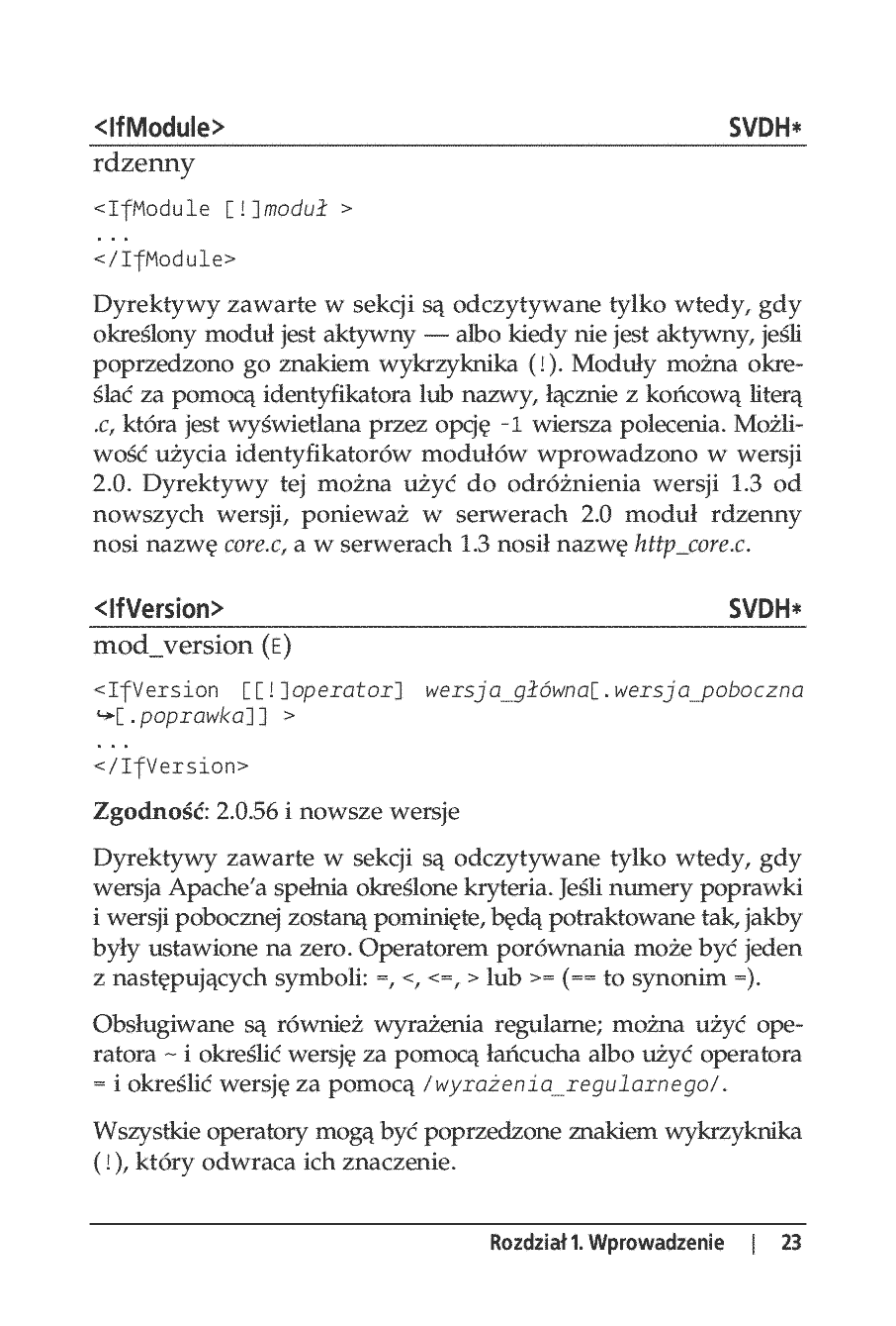 Fragment „Apache 2. Leksykon kieszonkowy” — strona 19 z 23