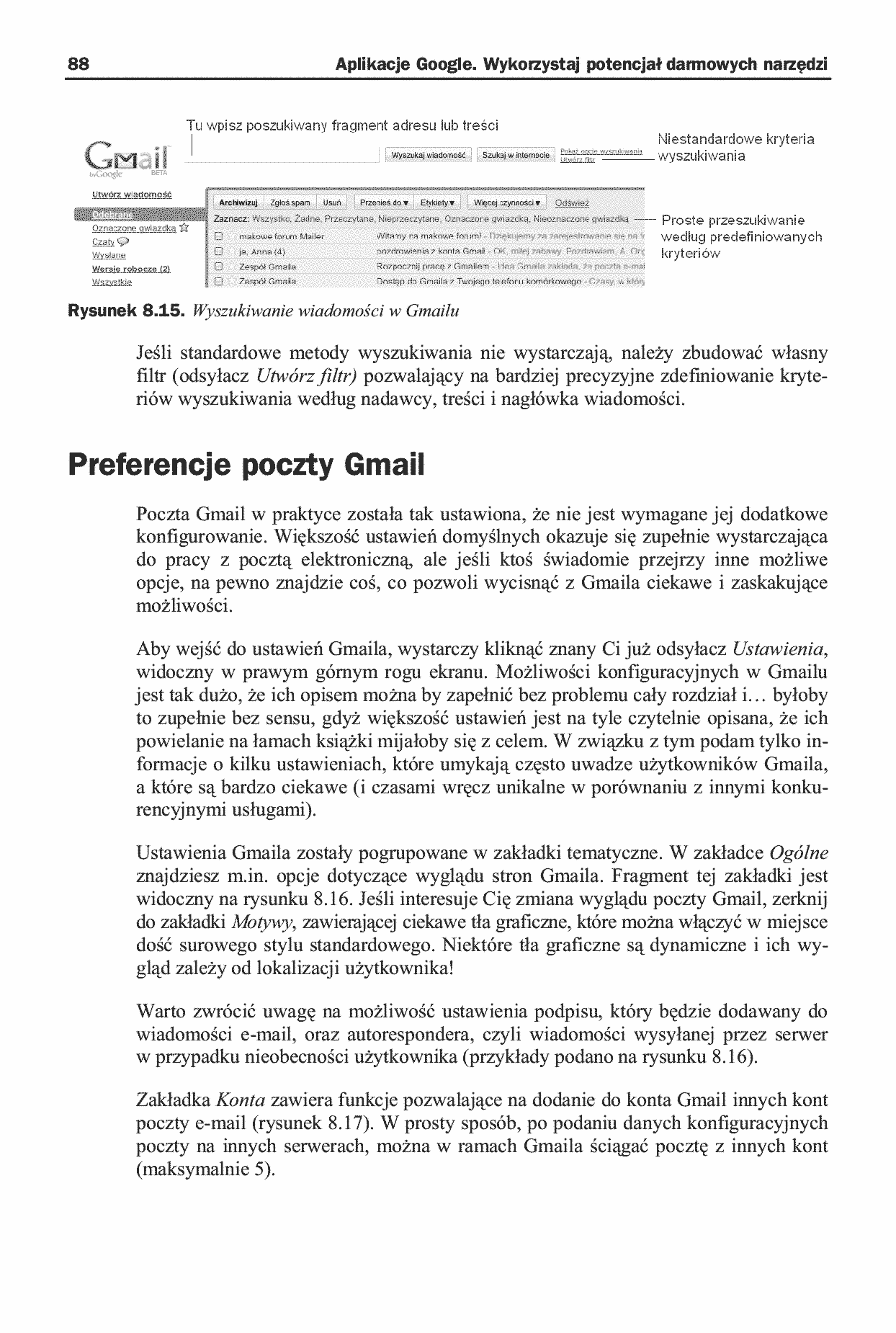 Fragment „Aplikacje Google. Wykorzystaj potencjał darmowych narzędzi” — strona 18 z 20