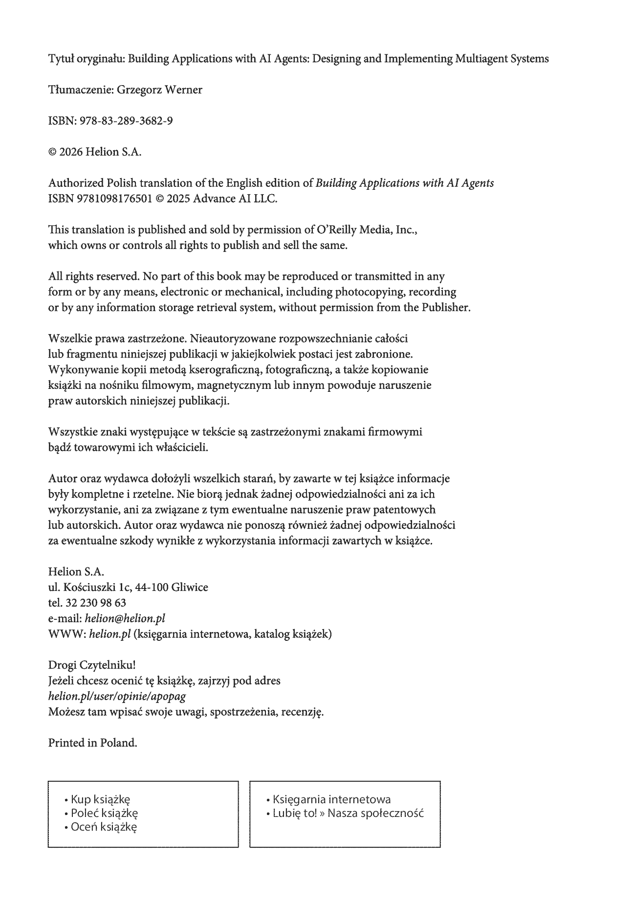 Fragment „Aplikacje oparte na agentach AI. Projektowanie i wdrażanie systemów wieloagentowych” — strona 2 z 30