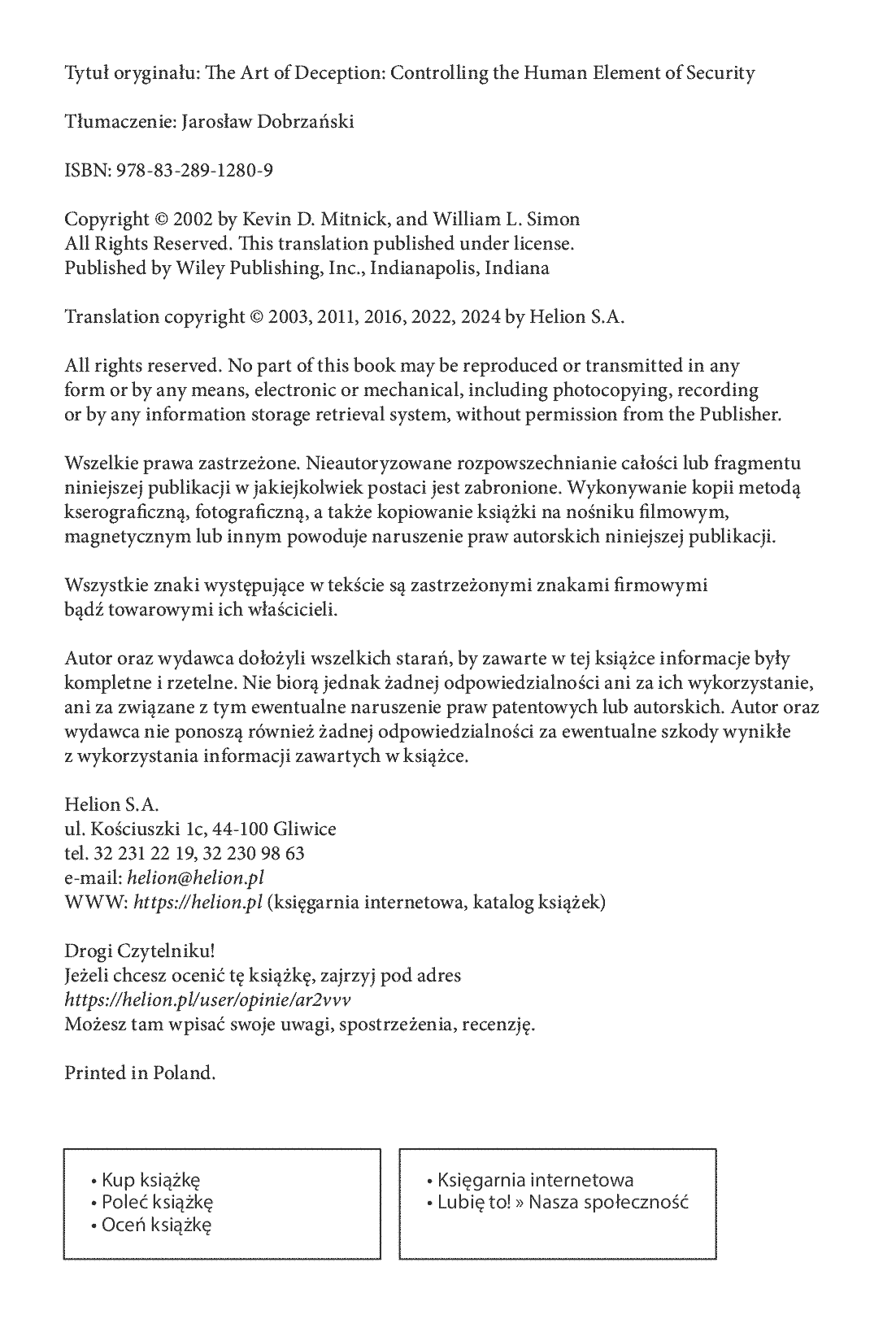 Fragment „Sztuka podstępu. Łamałem ludzi, nie hasła. Wydanie II” — strona 2 z 18