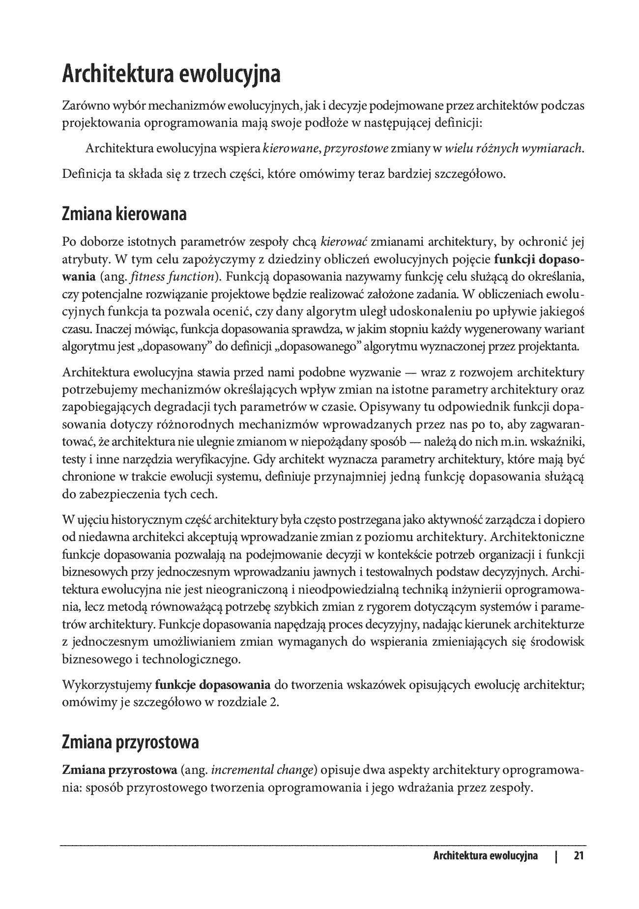 Fragment „Architektura ewolucyjna. Projektowanie oprogramowania i wsparcie zmian. Wydanie II” — strona 13 z 22