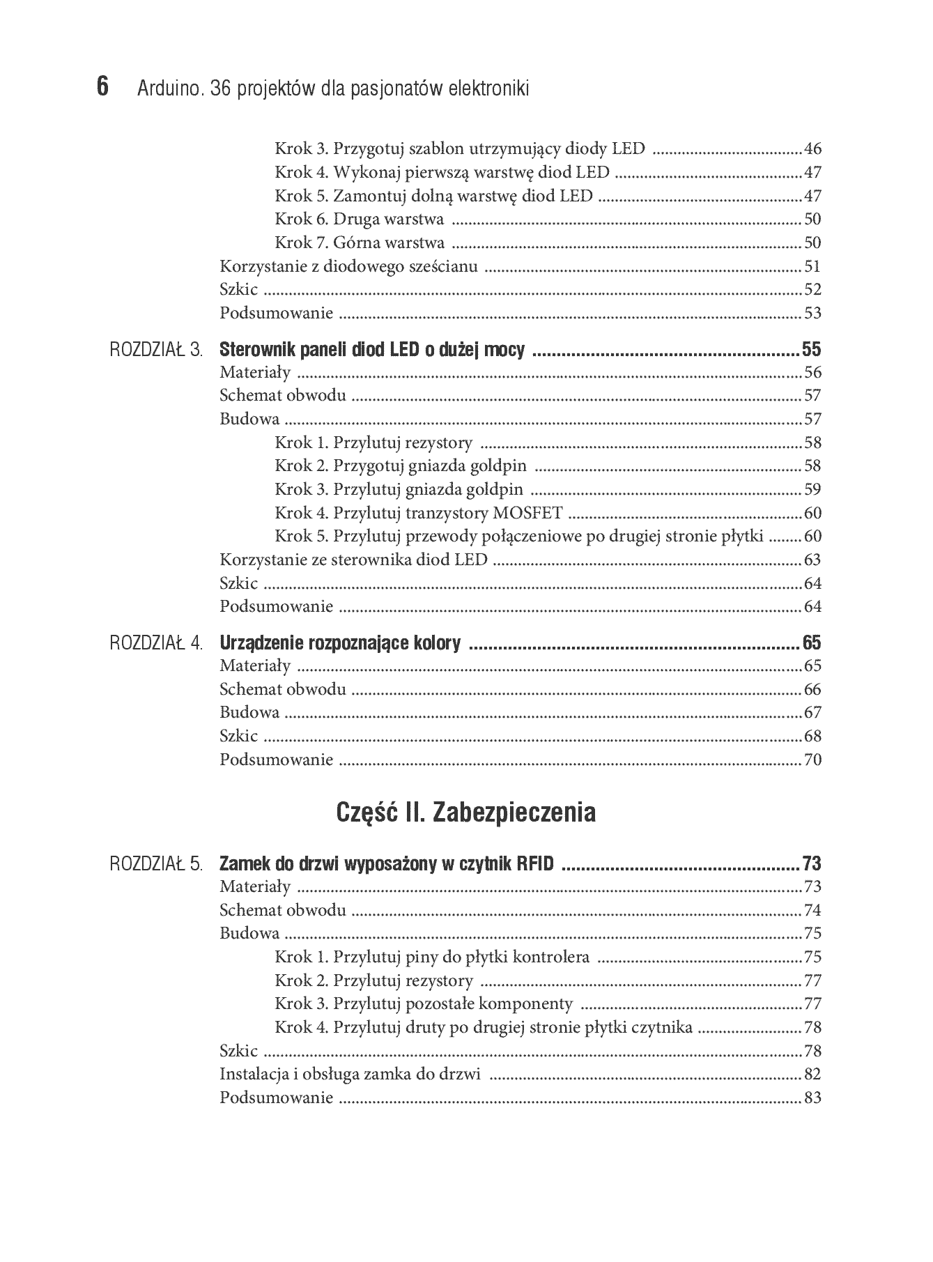 Fragment „Arduino. 36 projektów dla pasjonatów elektroniki” — strona 4 z 30
