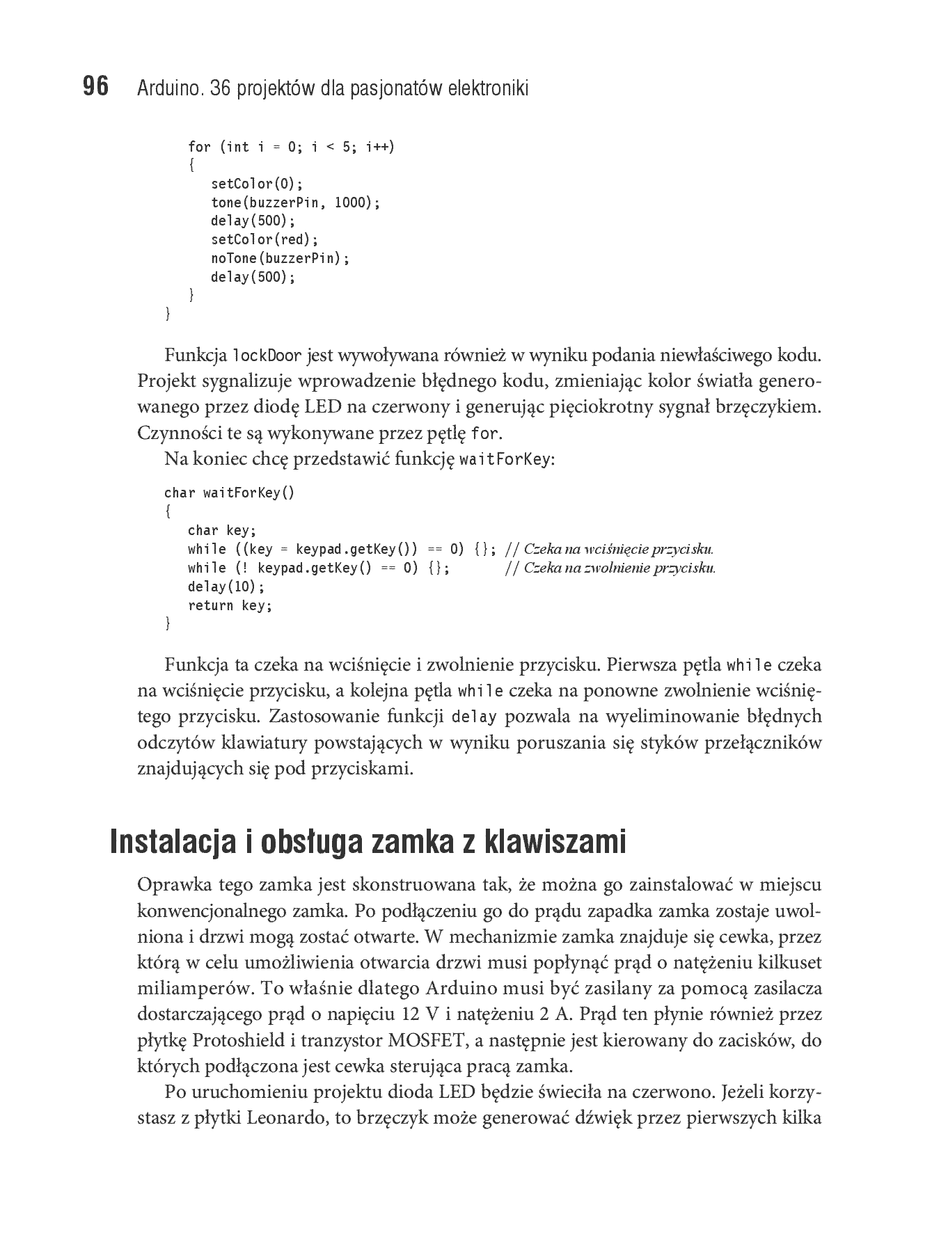 Fragment „Arduino. 36 projektów dla pasjonatów elektroniki” — strona 24 z 30