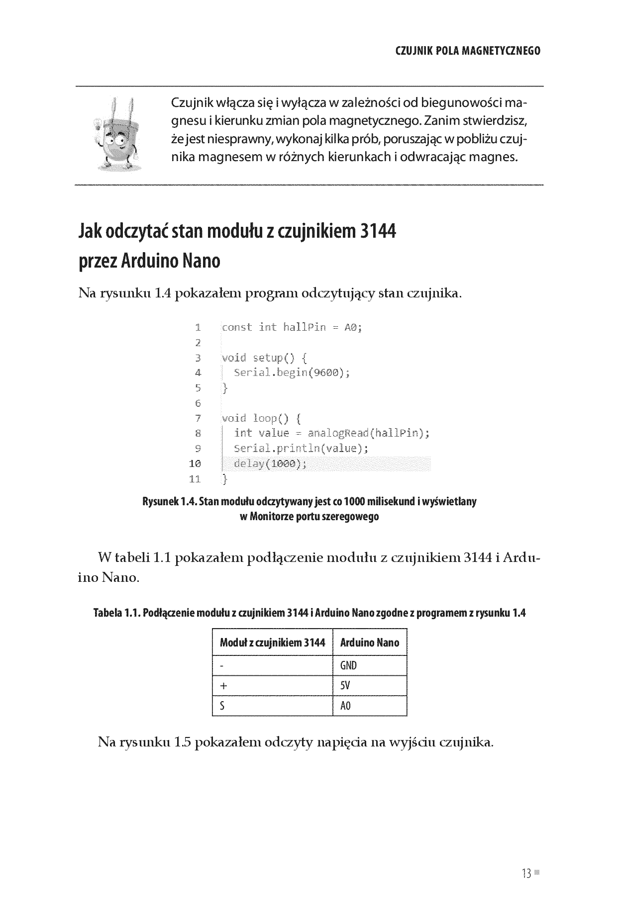 Fragment „Arduino Nano. Elektroniczne zmysły” — strona 13 z 18