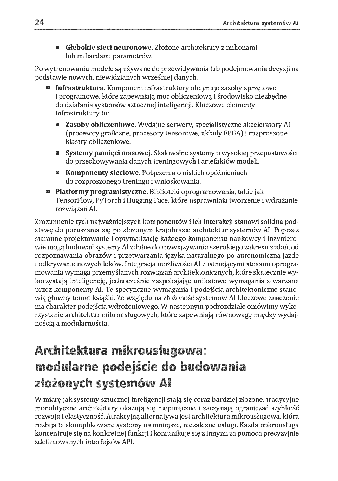 Fragment „Architektura systemów AI. Projektowanie skalowalnego i niezawodnego oprogramowania” — strona 16 z 30